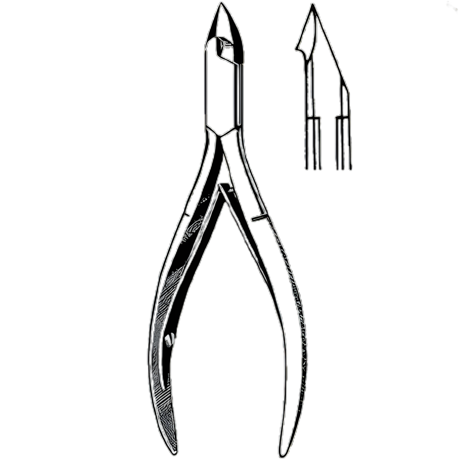 Tissue Nipper Merit™ Smooth Sharp Convex Jaw 4-1/2 Inch Length Stainless Steel