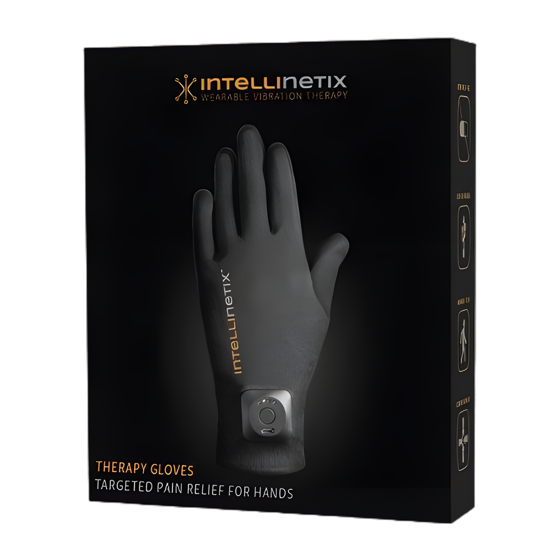 Intellinetix Vibration Therapy Gloves for Pain Relief - Left & Right Hand, Large