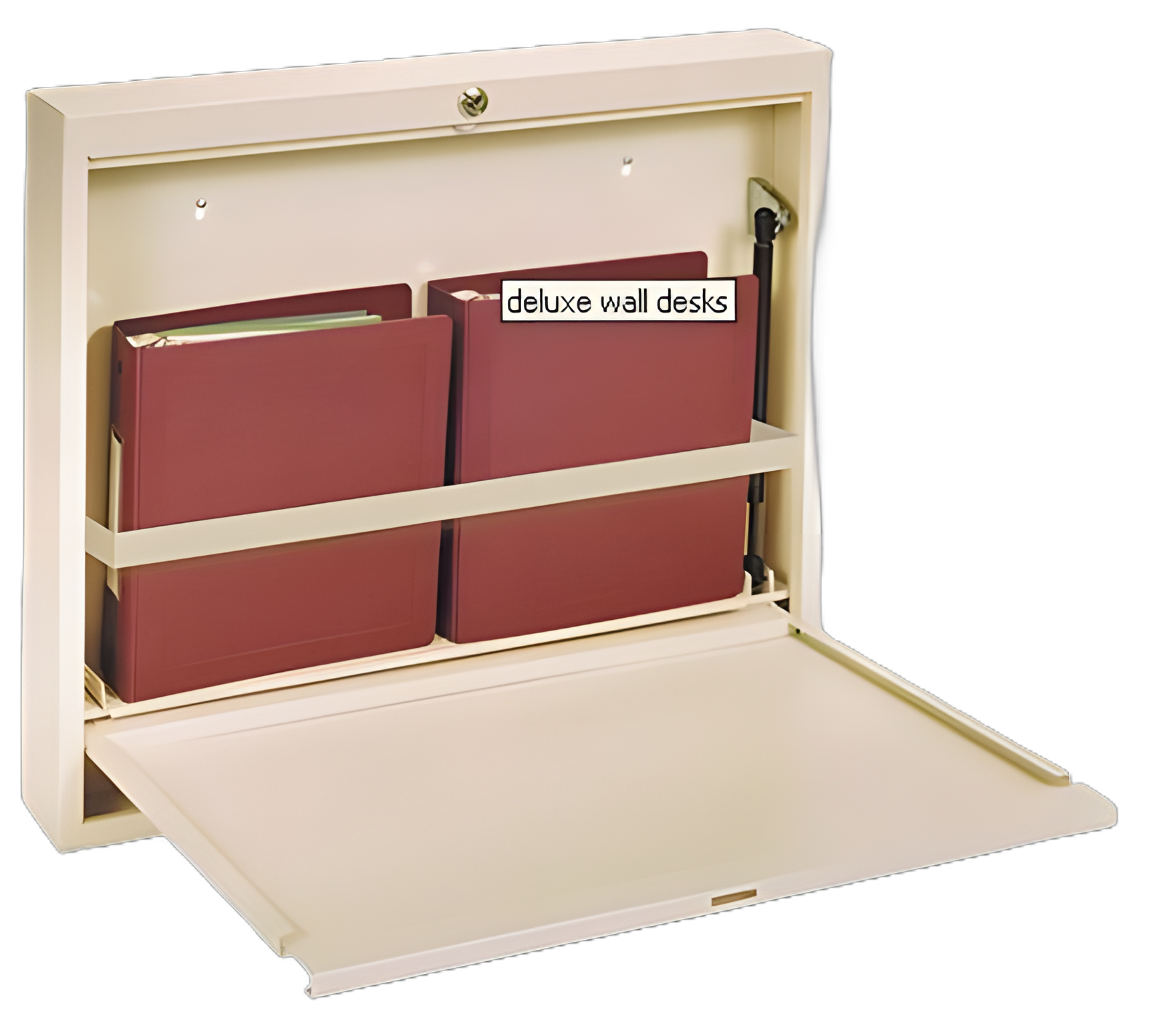 Wall Desk Steel Light Gray 30 W X 23-3/4 H X 4 D Inch