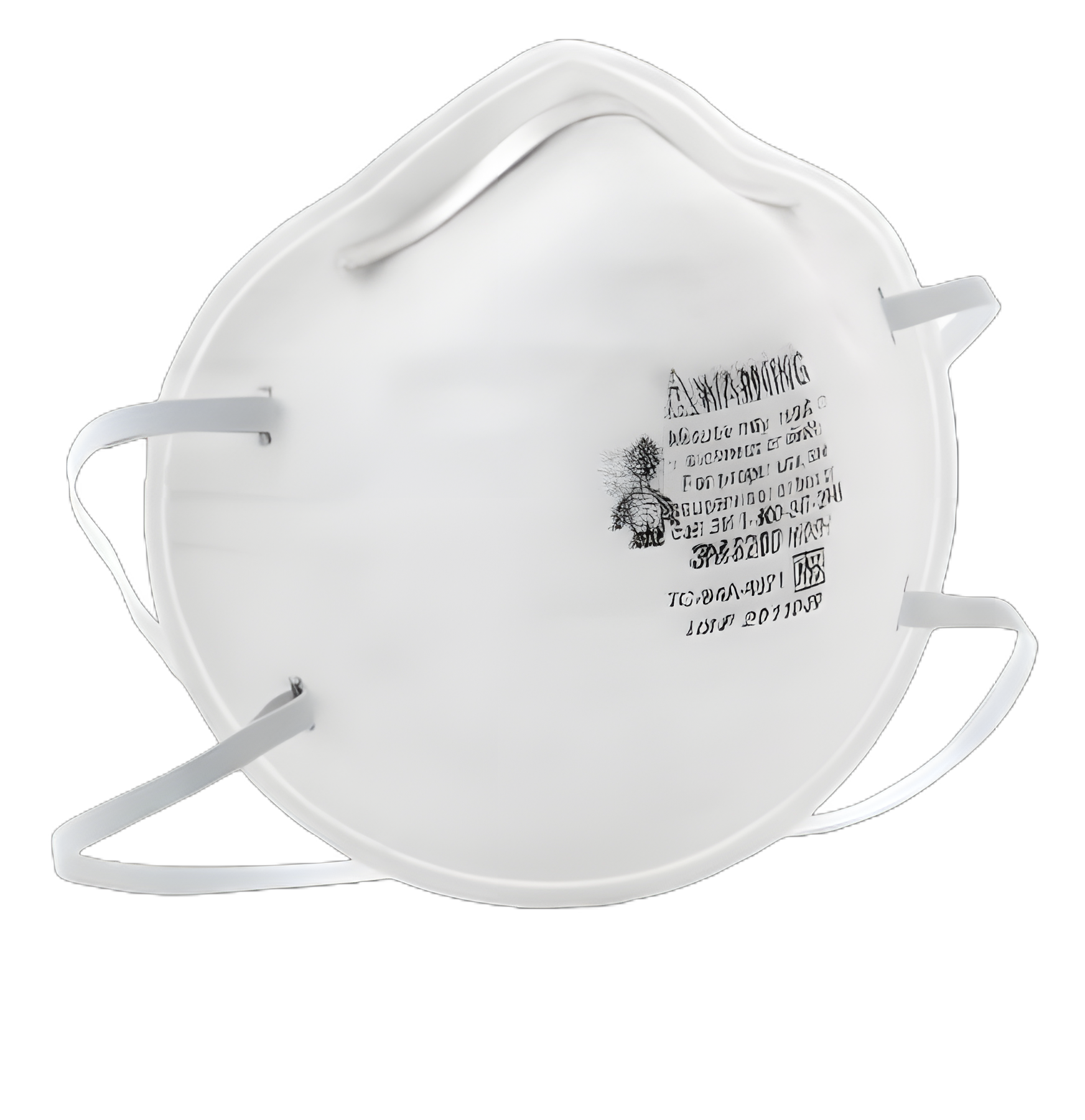 Particulate Respirator Mask 3M™ Industrial N95 Cup Elastic Strap One Size Fits Most White NonSterile Not Rated Adult - 8200