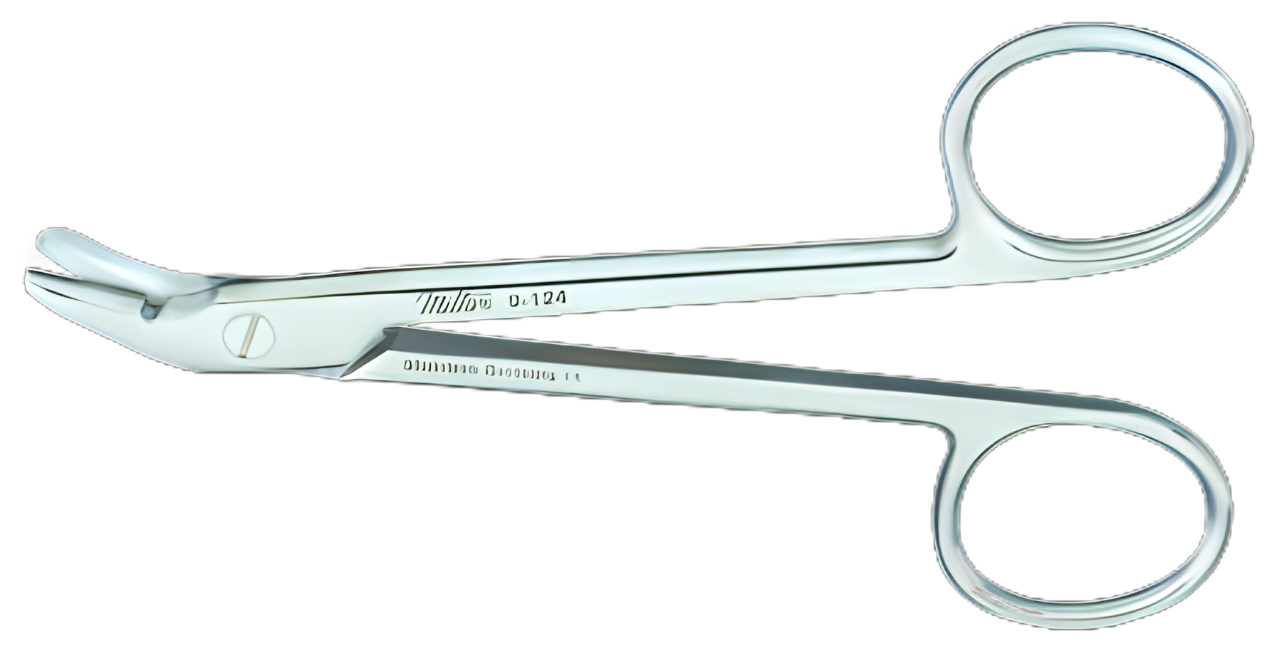 Wire Cutting Scissors Miltex® 4-3/4 Inch Length OR Grade German Stainless Steel NonSterile Finger Ring Handle Angled Blade Blunt Tip / Blunt Tip