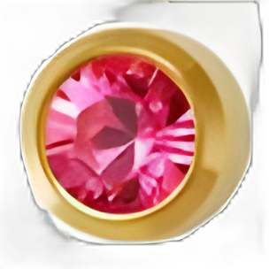 MediStuds® 24K Gold Plated Stainless Steel Ear Piercing Studs with Rose October Birthstone