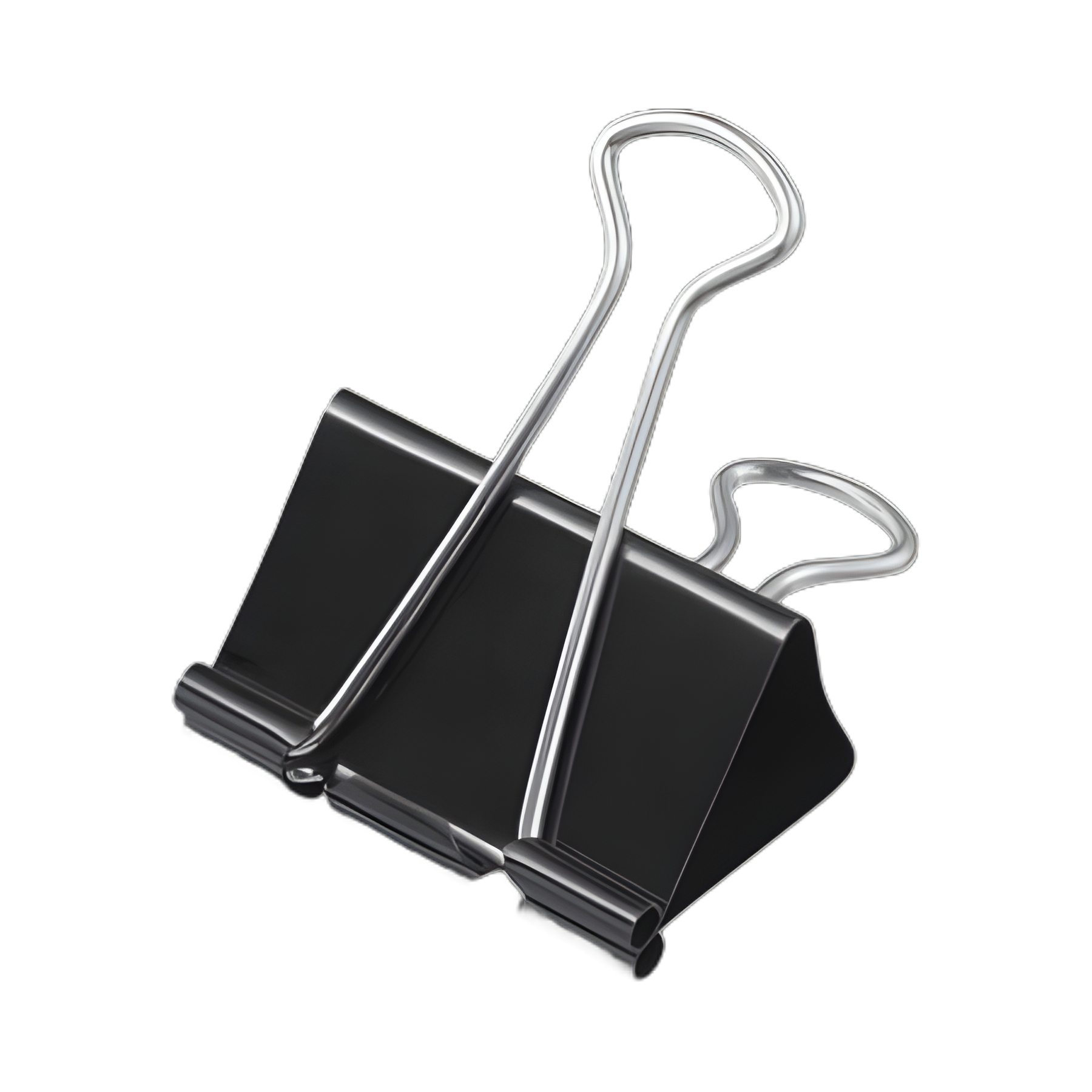 Binder Clip Zip-Seal Bag Value Pack, Large, Black/Silver, 36/Pack