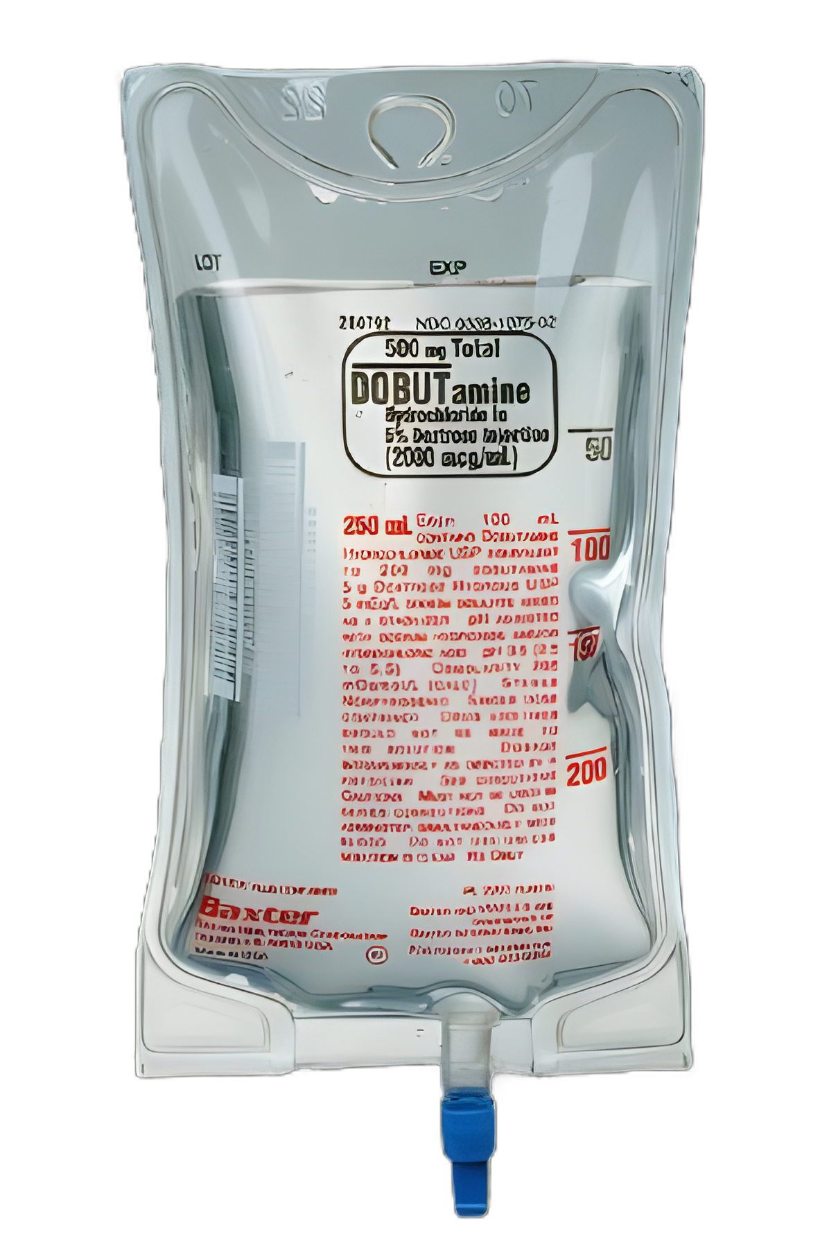 Dobutamine HCl / Dextrose 5% 2 mg / mL Solution Flexible Bag 250 mL - 2B0792