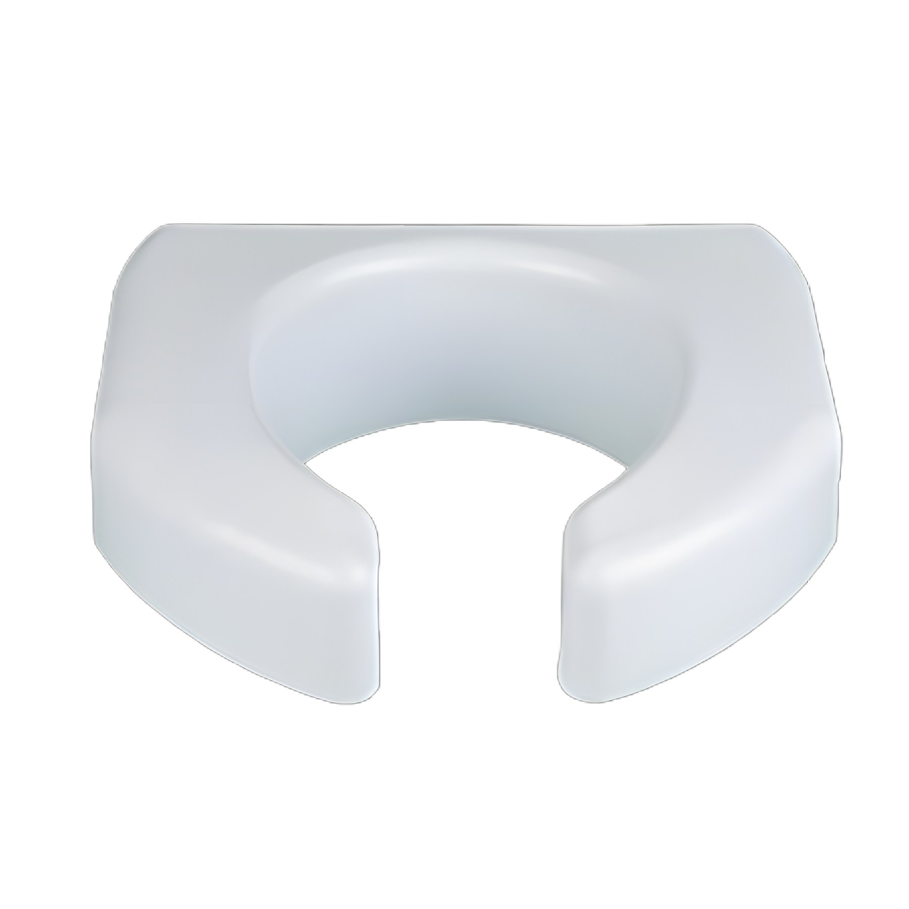 Raised Toilet Seat Ableware Basic 3 Inch Height White 350 lbs. Weight Capacity