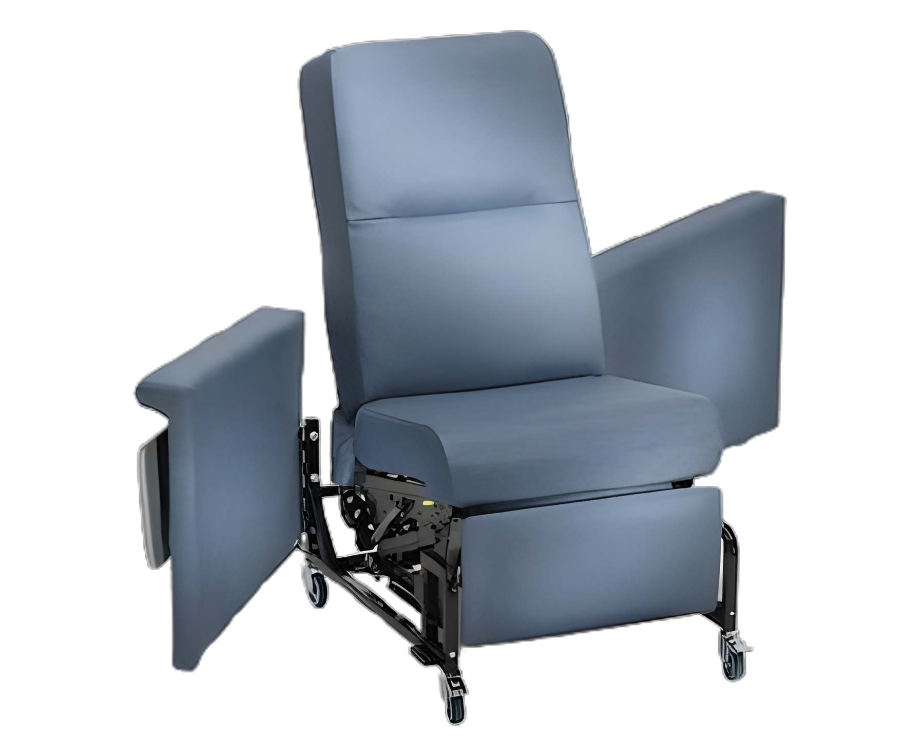 Manual Relax Recliner 89 Series Pebble Gray Vinyl 3 Inch Casters