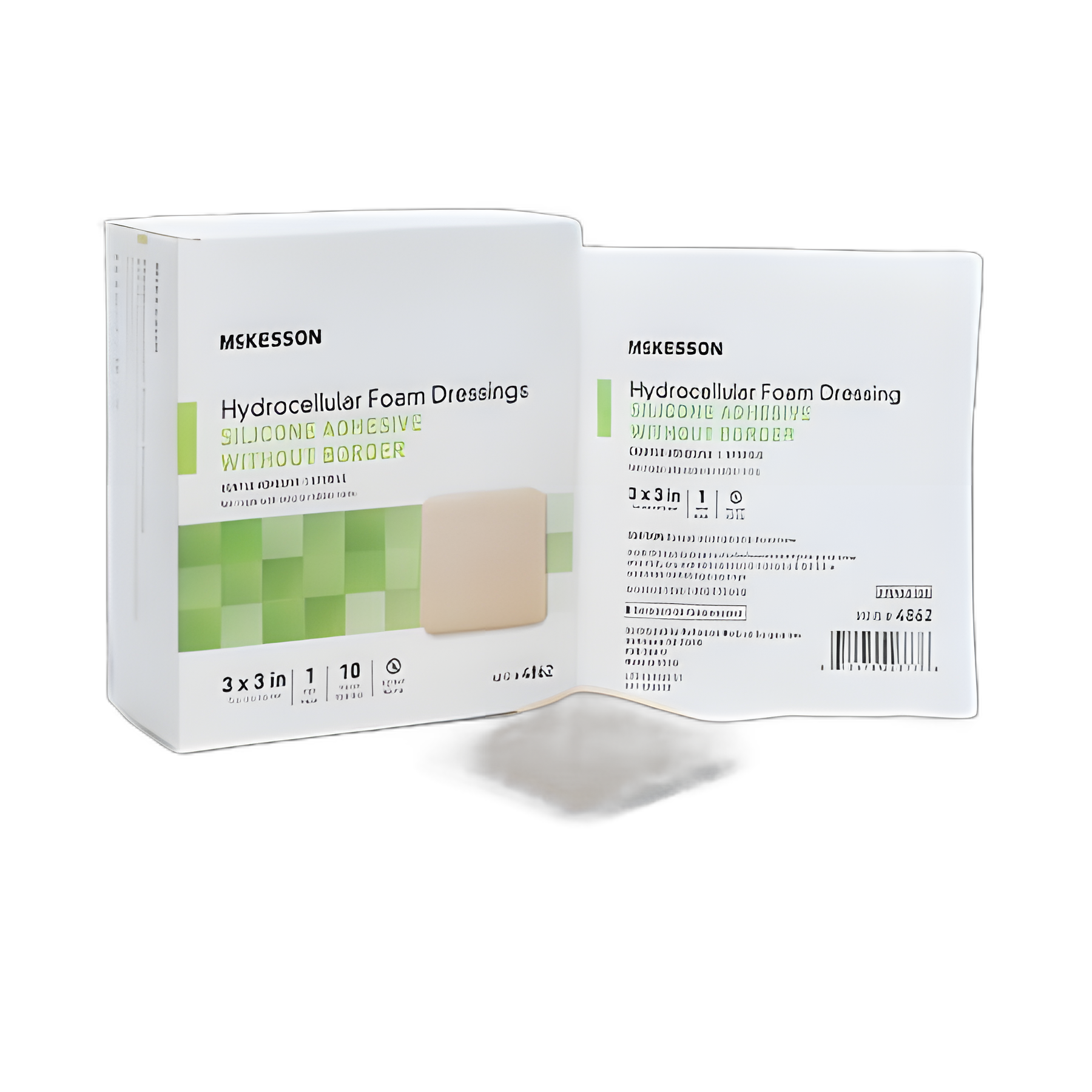 McKesson 3x3 Inch Silicone Gel Adhesive Foam Dressing, Sterile, for Wound Care