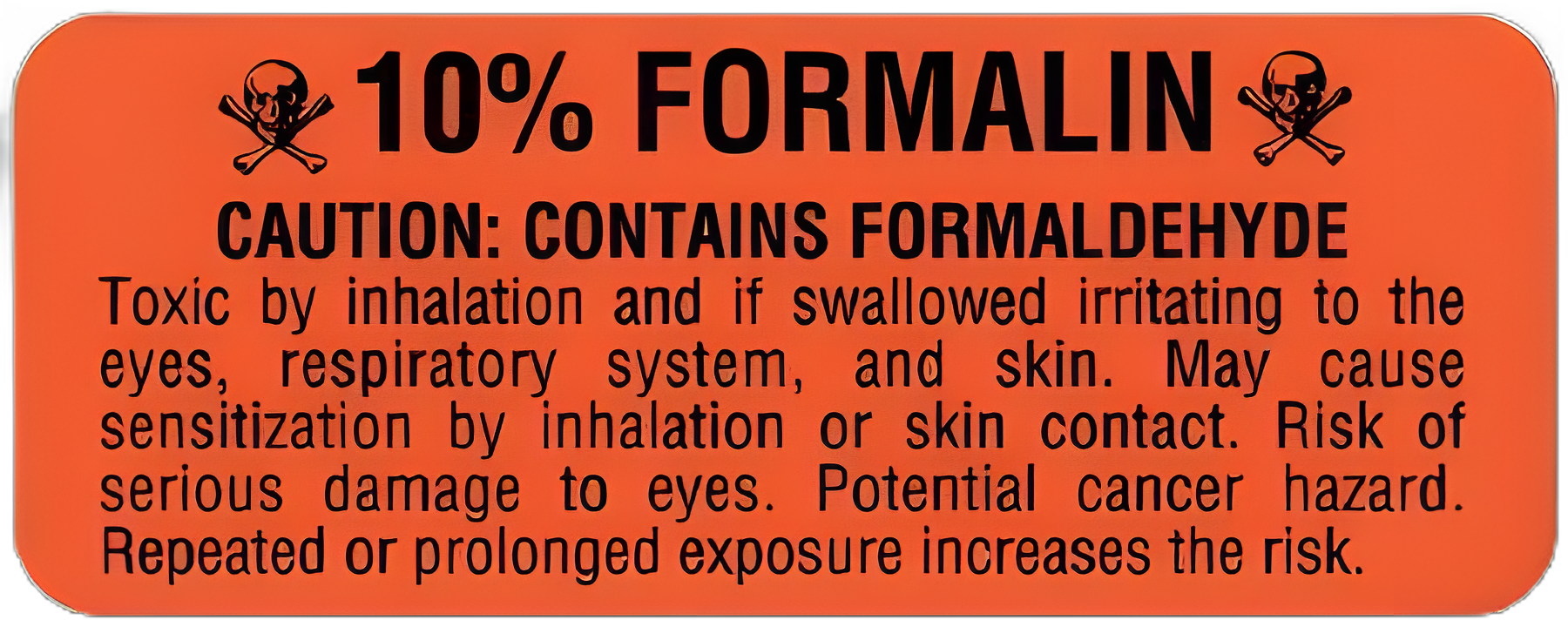 PDC® Anesthesia 10% Formalin Red Label 7/8 X 2-1/4 Inch for Patient Safety