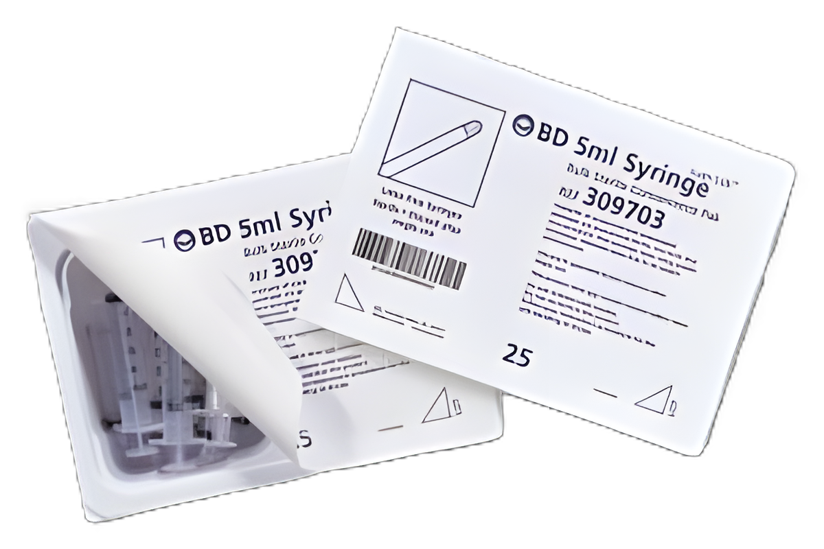 Pharmacy Tray BD Luer-Lok™ 5 mL Luer Lock Tip Without Safety