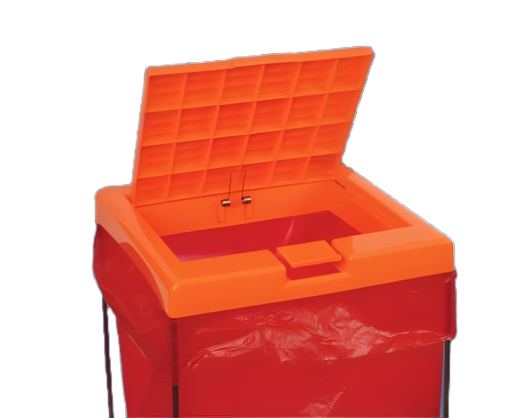 Biohazard Bag Holder Cover Clavies® 31.5 X 31.5 cm, Orange