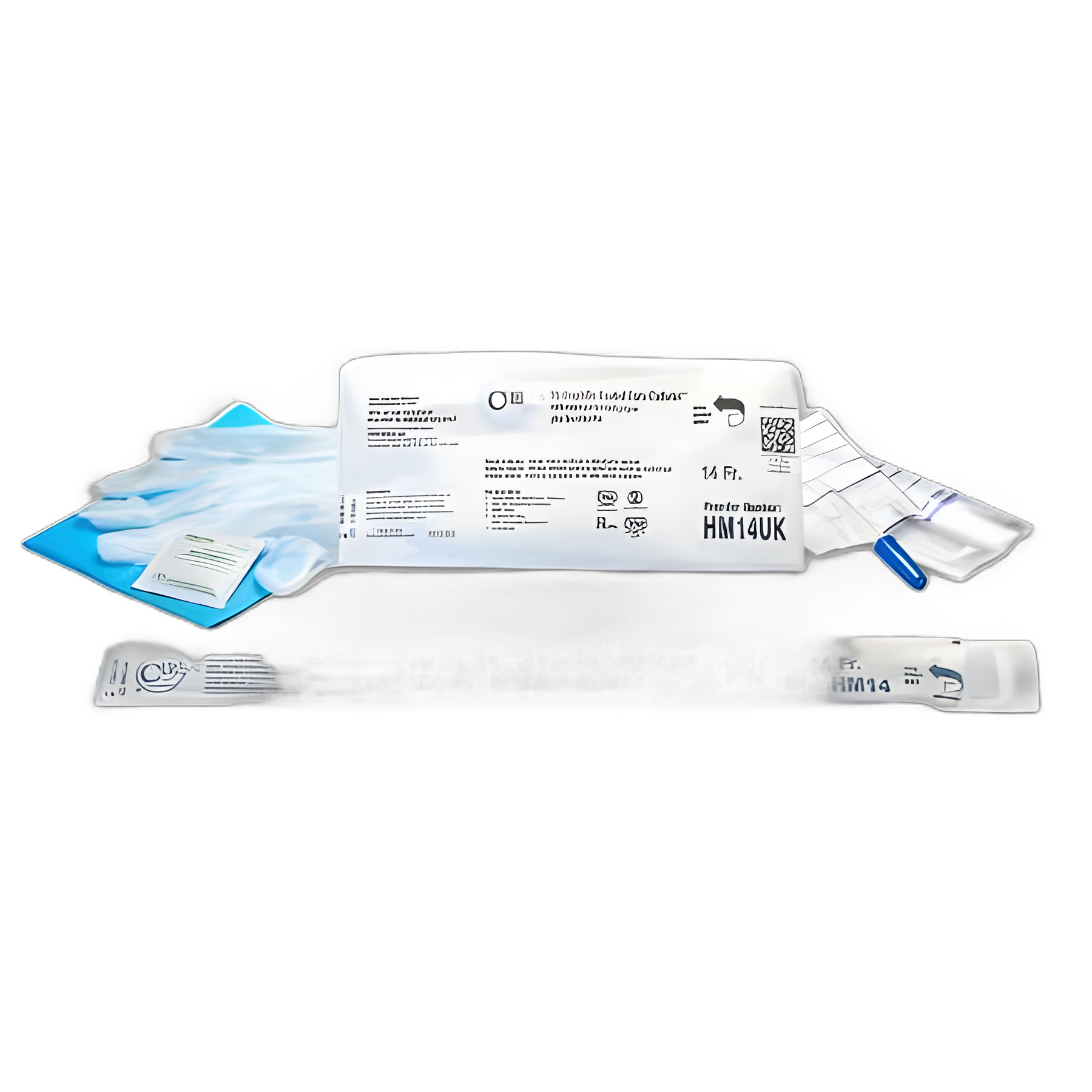 Intermittent Catheter Tray for Men: Hydrophilic Cure Catheter® 14 Fr. Straight Tip, PVC