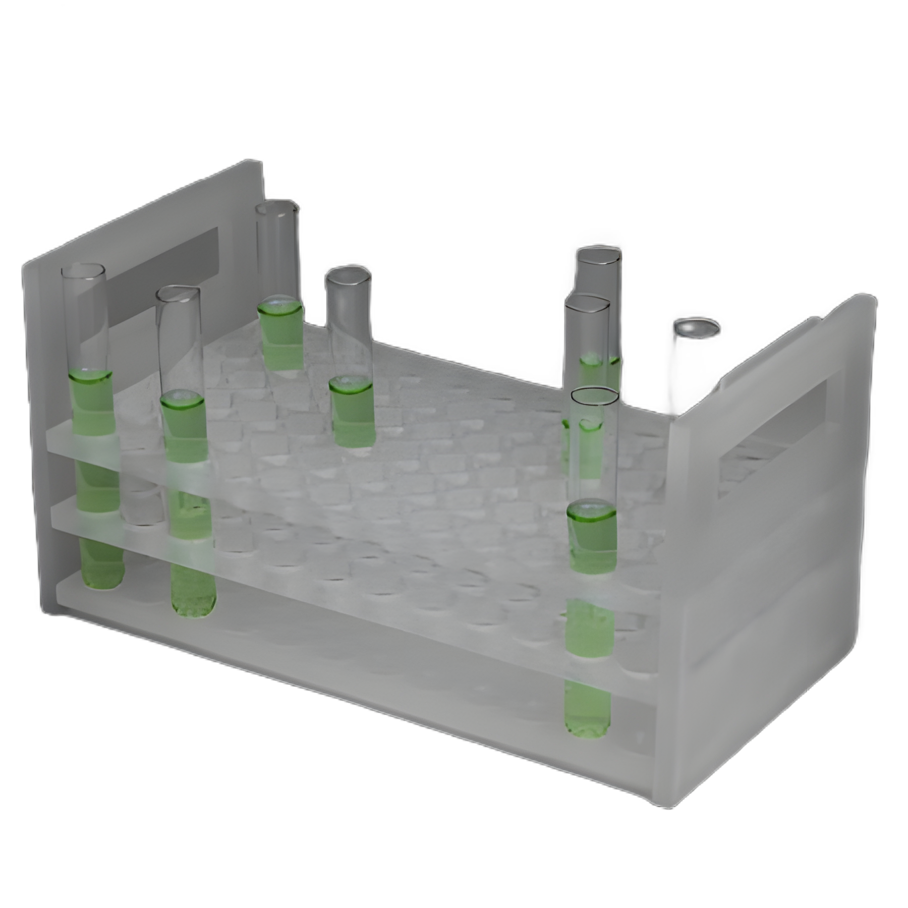 72-Place Polypropylene Test Tube Rack for 10-13mm Tubes - Autoclavable