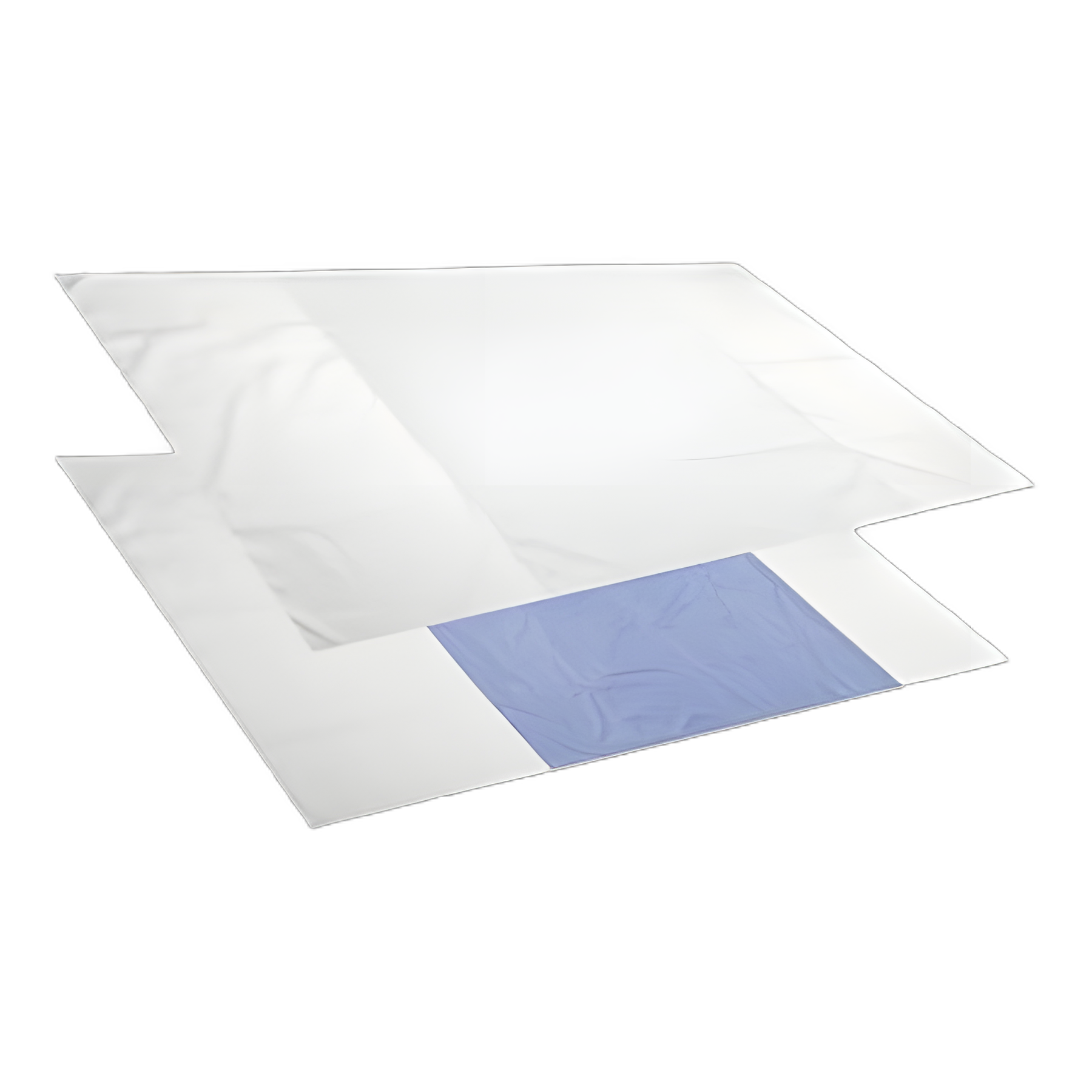 Patient Slider Sheet Beck's Classic White / Blue 36 X 72 Inch Without Handles