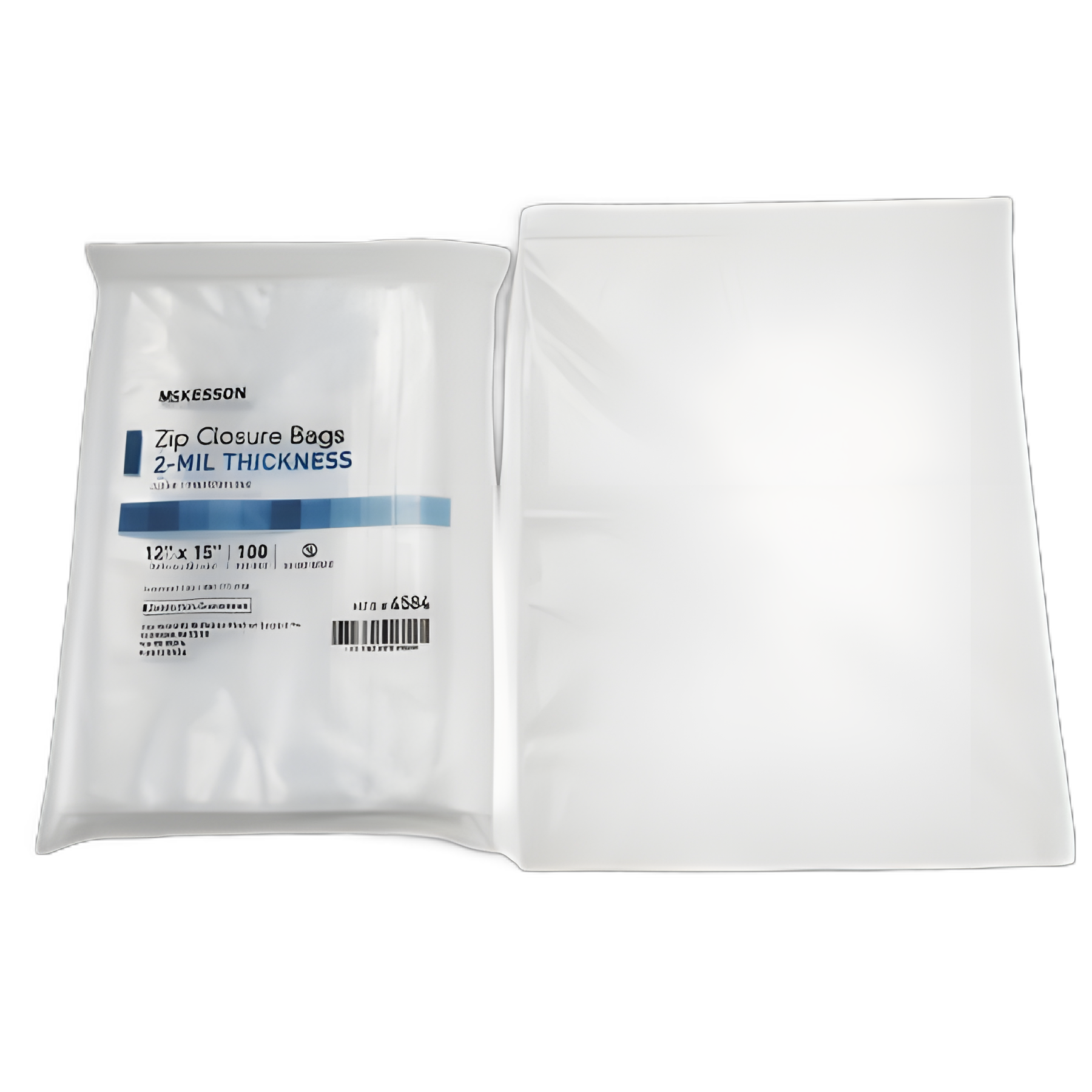 Reclosable Bag McKesson 12 X 15 Inch Polyethylene Clear Zipper Closure