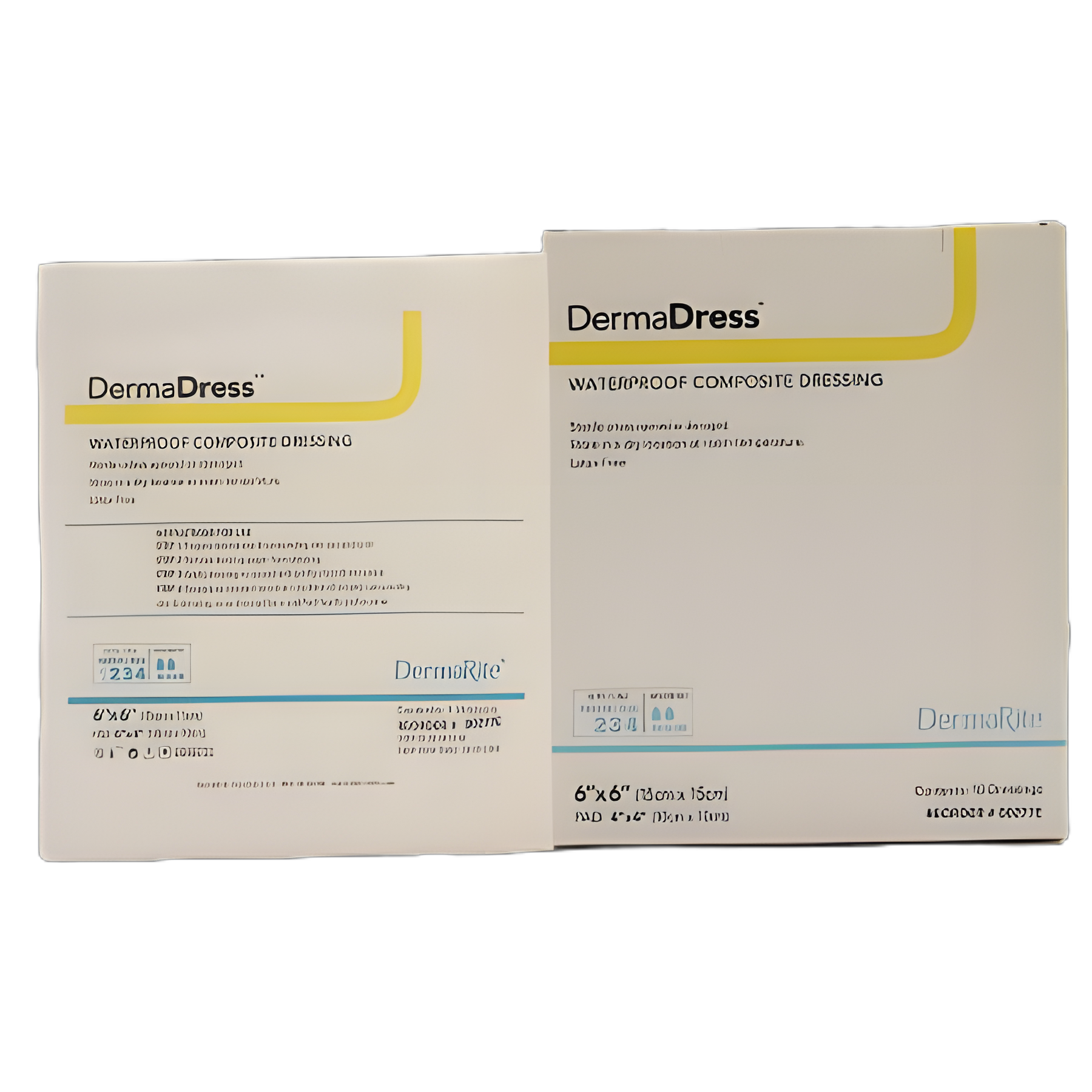 Composite Dressing DermaDress™ 6 X 6 Inch Square Sterile Waterproof Film Backing