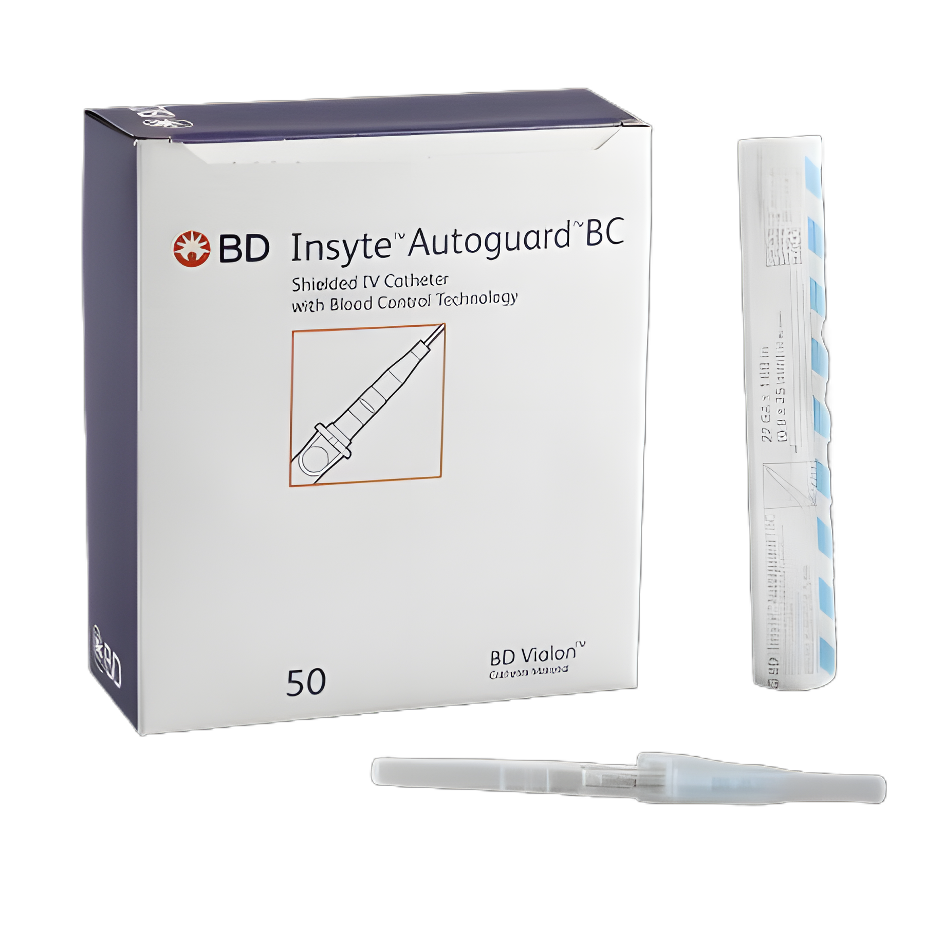 Peripheral IV Catheter Insyte™ Autoguard™ BC 22 Gauge 1 Inch Button Retracting Safety Needle - 382523