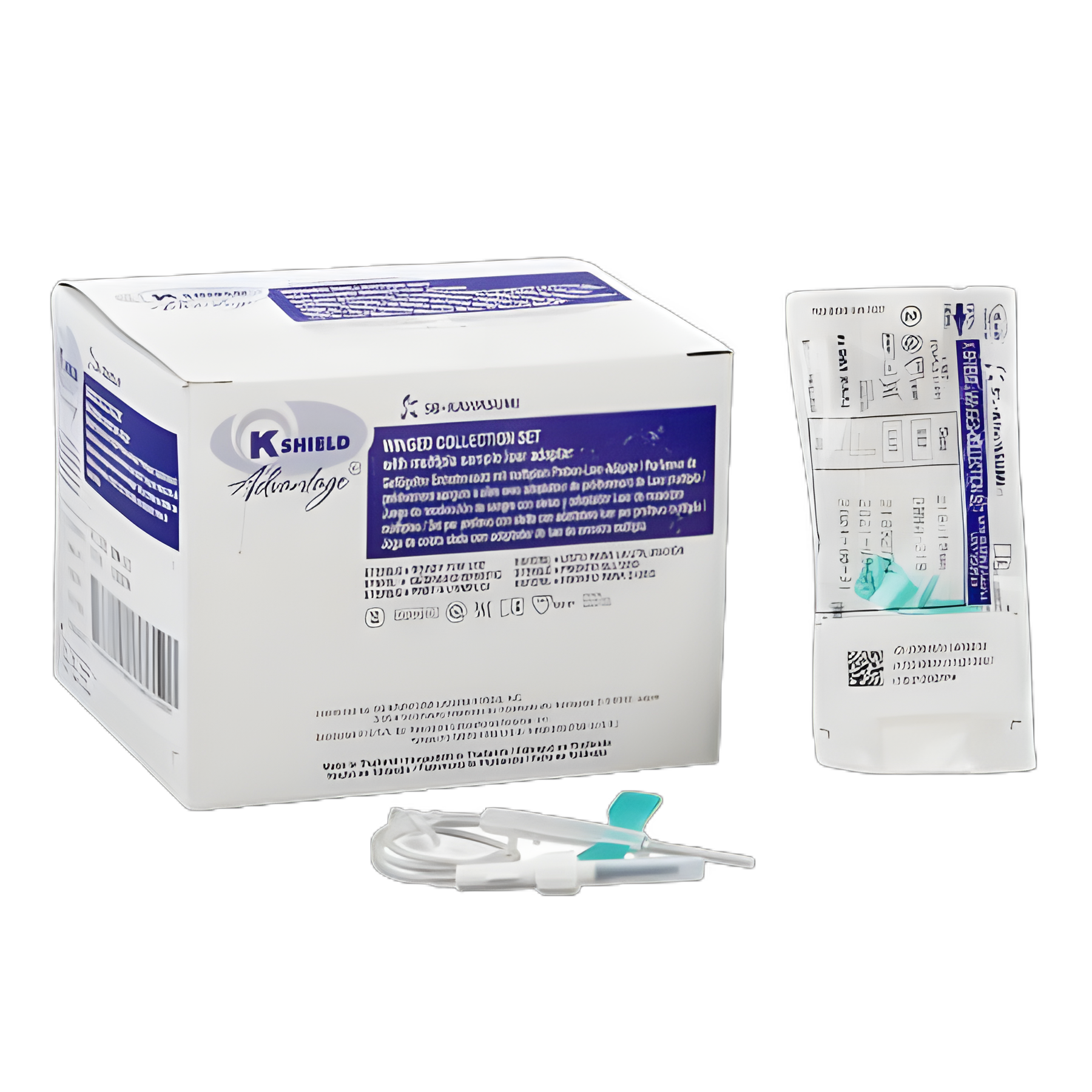 K-Shield® Advantage Blood Collection Set 21 Gauge 3/4 Inch Needle Length Safety Needle 12 Inch Tubing Sterile