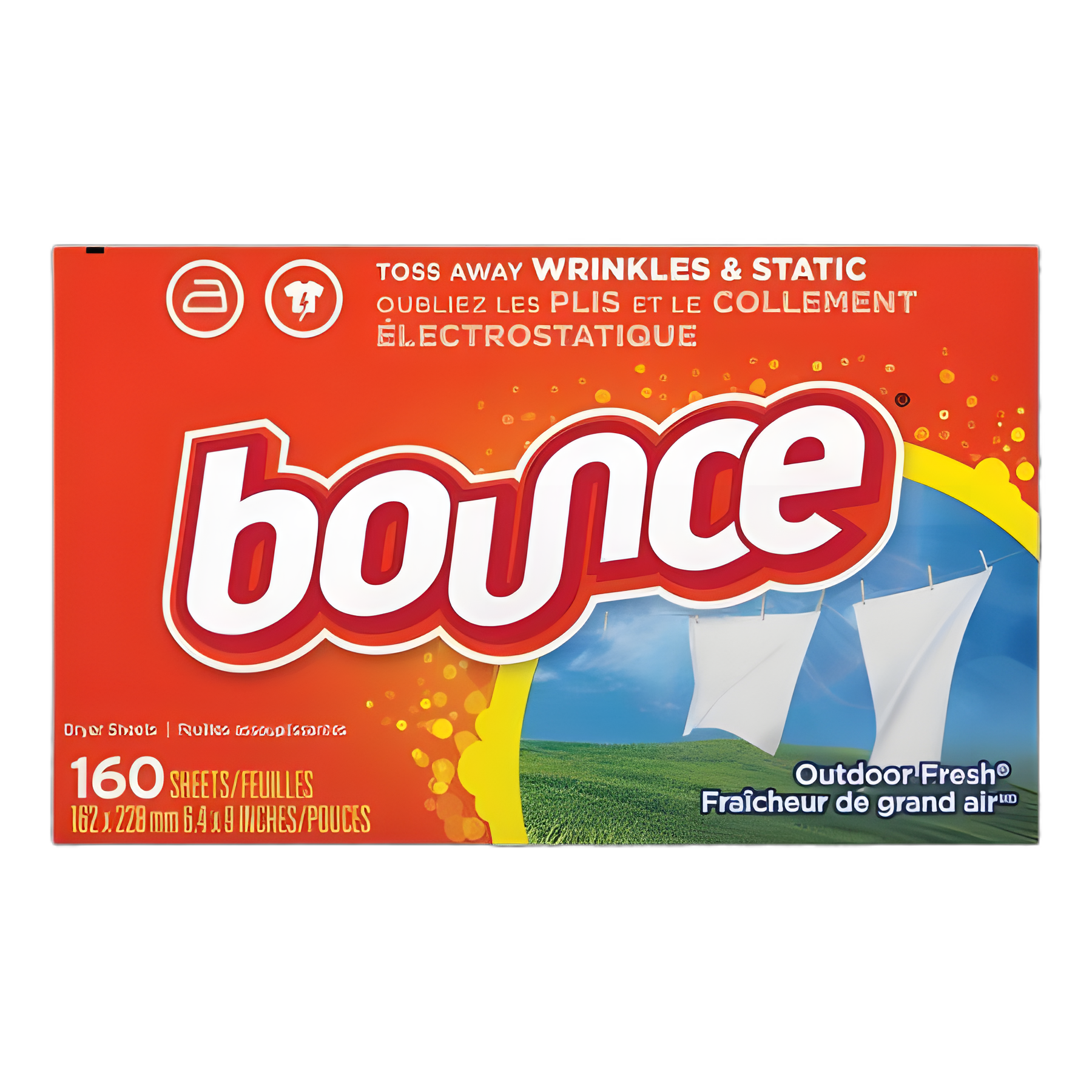 Dryer Sheet Bounce® 9 X 11 Inch Box Sheet Outdoor Fresh Scent