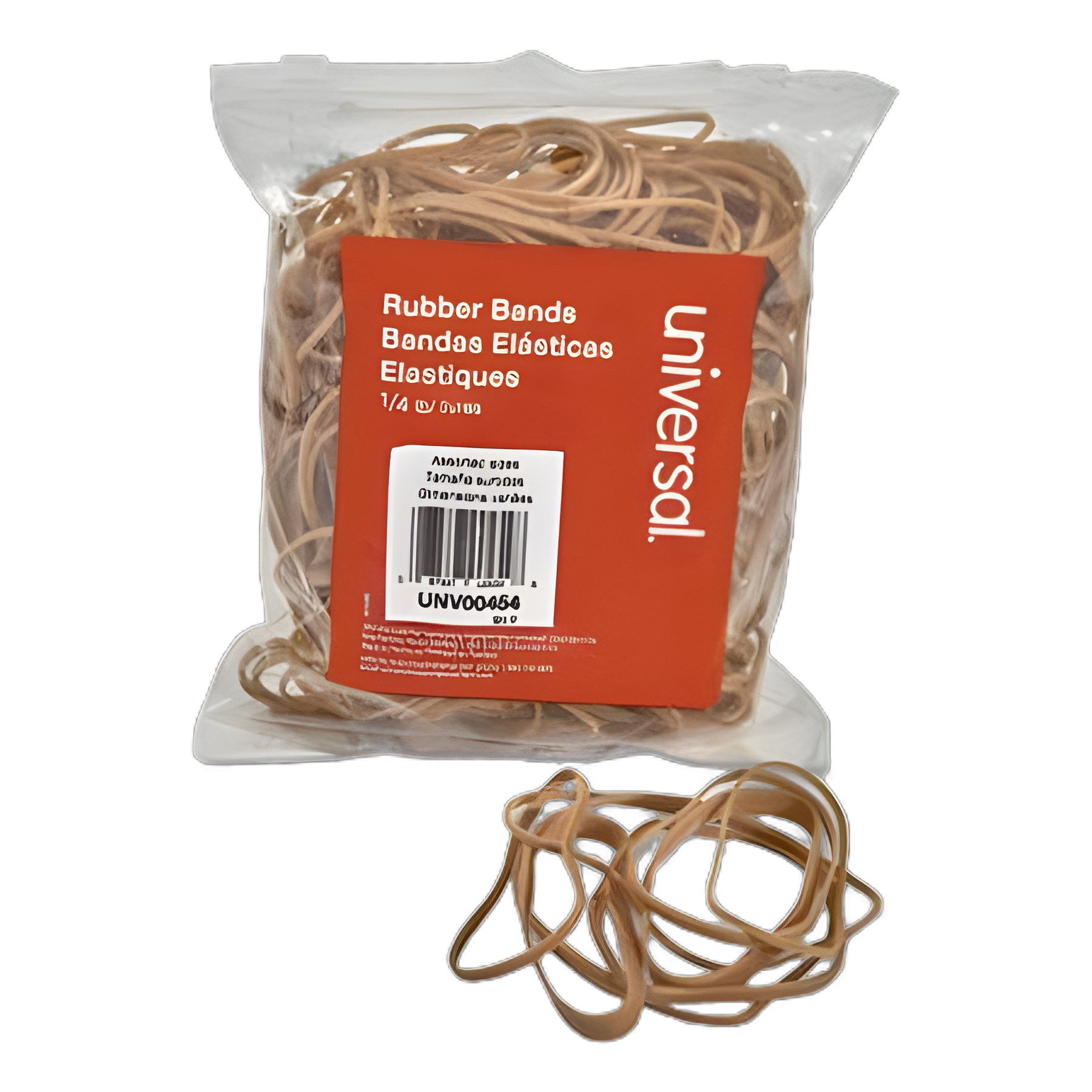 Rubber Bands, Size 54 (Assorted), Assorted Gauges, Beige, 4 oz Box