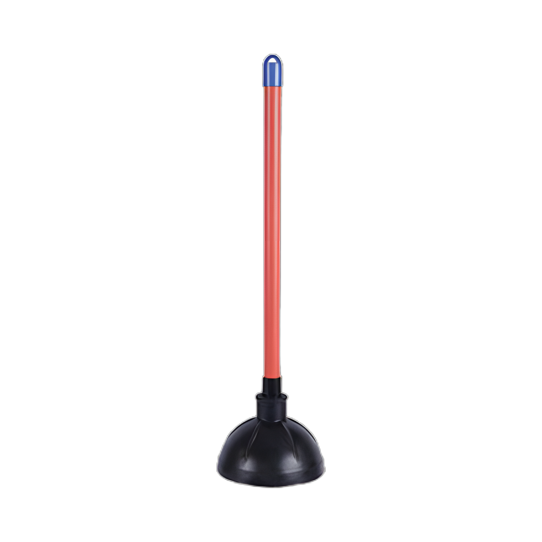 Professional Grade Toilet Plunger with 18" Plastic Handle for Healthcare Facilities