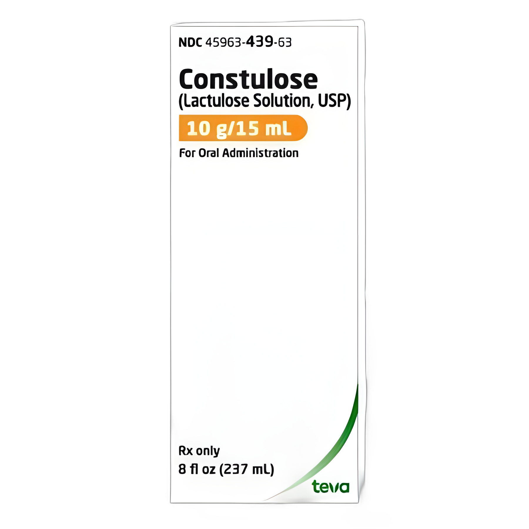 Lactulose 10g/15mL Oral Solution by Teva - Ammonia Detoxication, 8oz Bottle