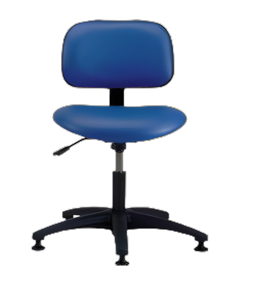 Ergonomic Industrial Medical Stool with Contoured Backrest and Adjustable Foot Ring by Task Series