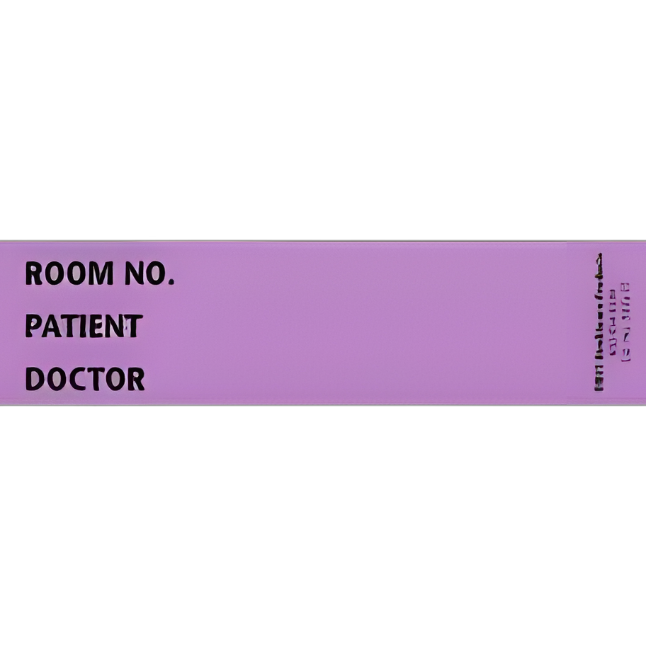 Pre-Printed Medical Information Labels - Violet, Easy Peel, for Patient, Room, Doctor Details