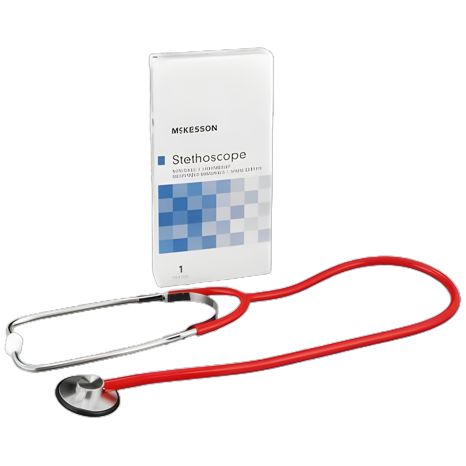 General Exam Stethoscope McKesson Red 1-Tube 21 Inch Tube Single Sided Chestpiece