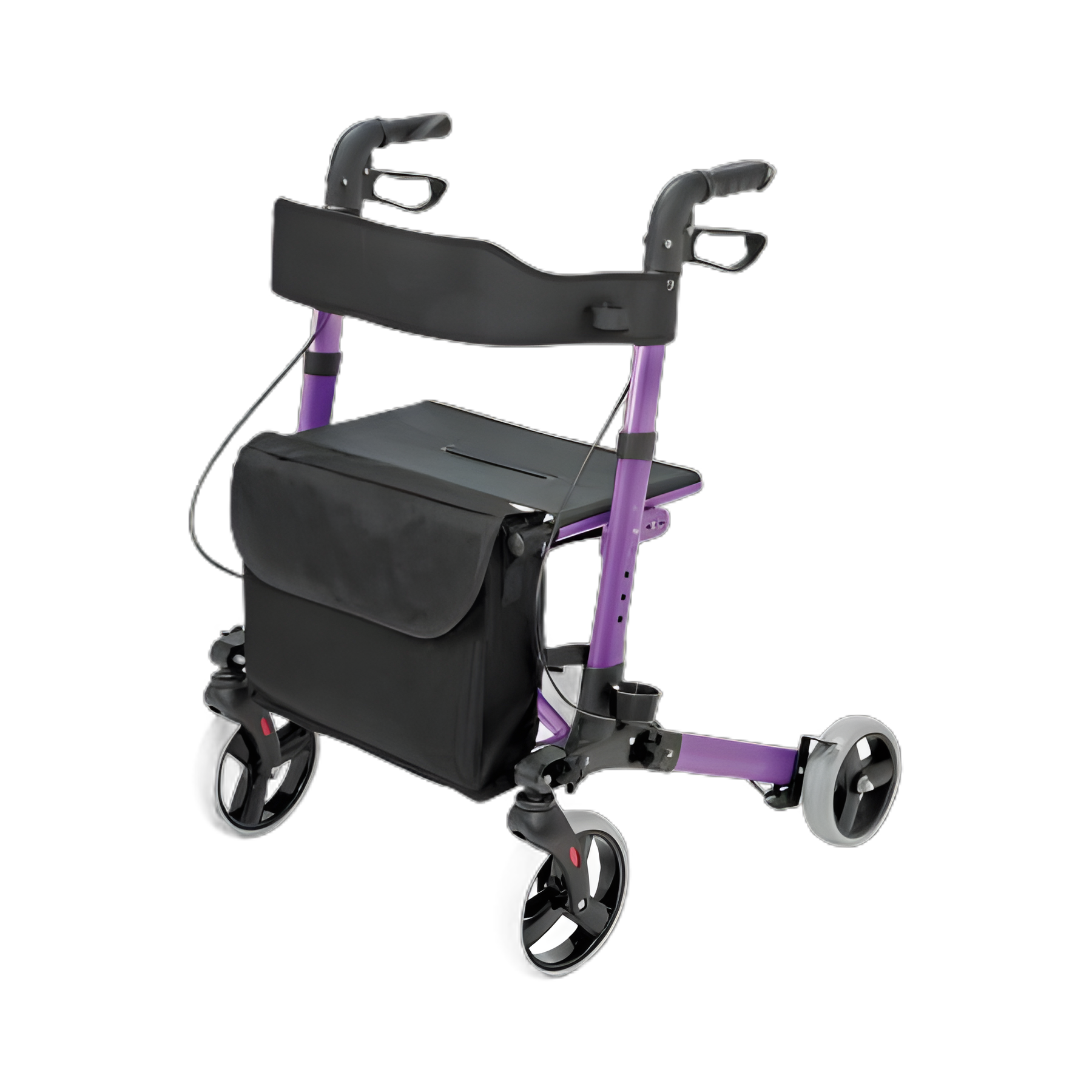 HealthSmart Gateway 4-Wheel Rollator, Lightweight and Adjustable, Purple
