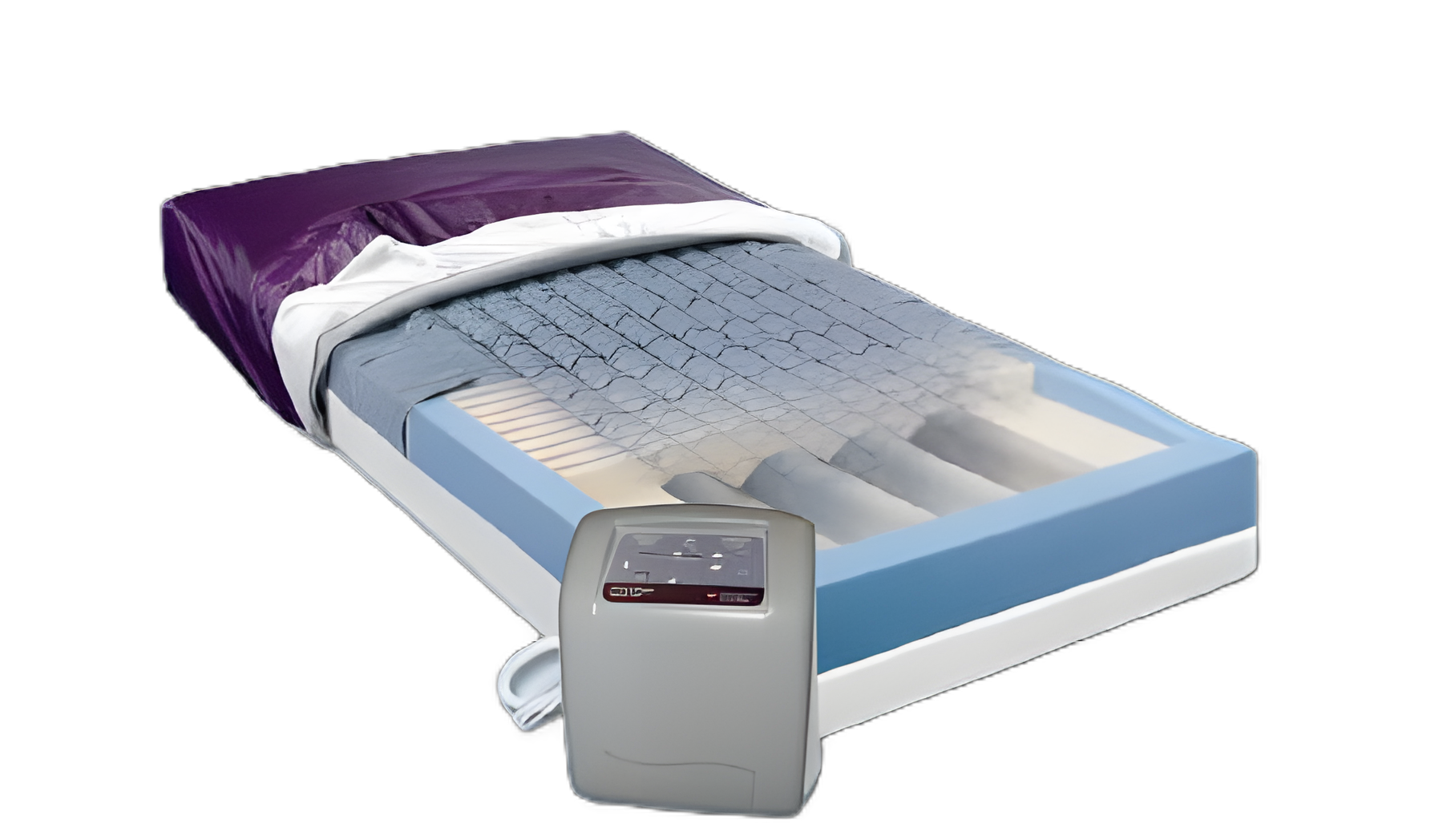 Mattress Coverlet PressureGuard® Easy Air™XL 42 X 80 Inch Air Diffusion Matrix Fabric For PressureGuard® Easy Air™ Mattresses