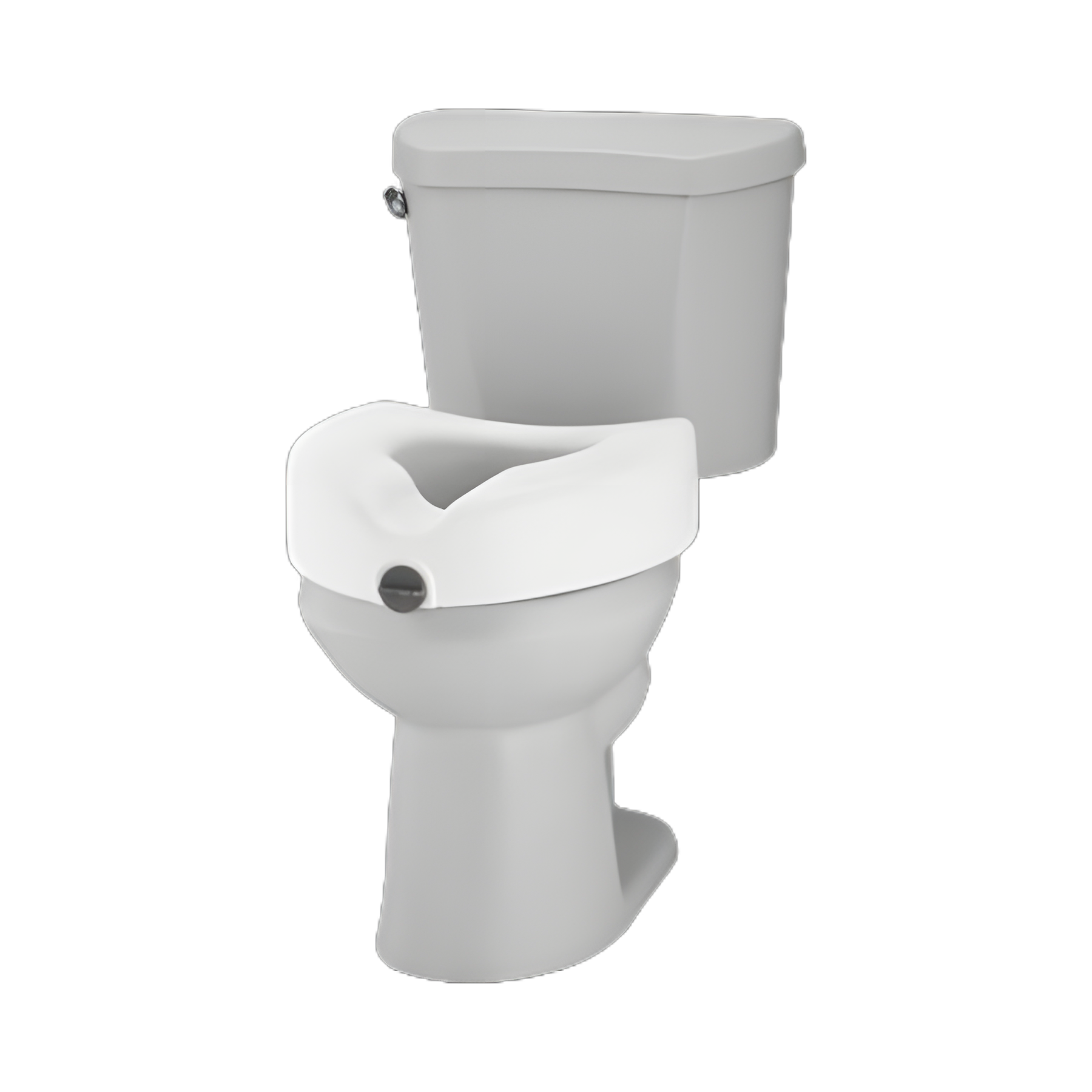 Nova Locking Raised Toilet Seat 5 Inch - White, 300 lbs. Capacity