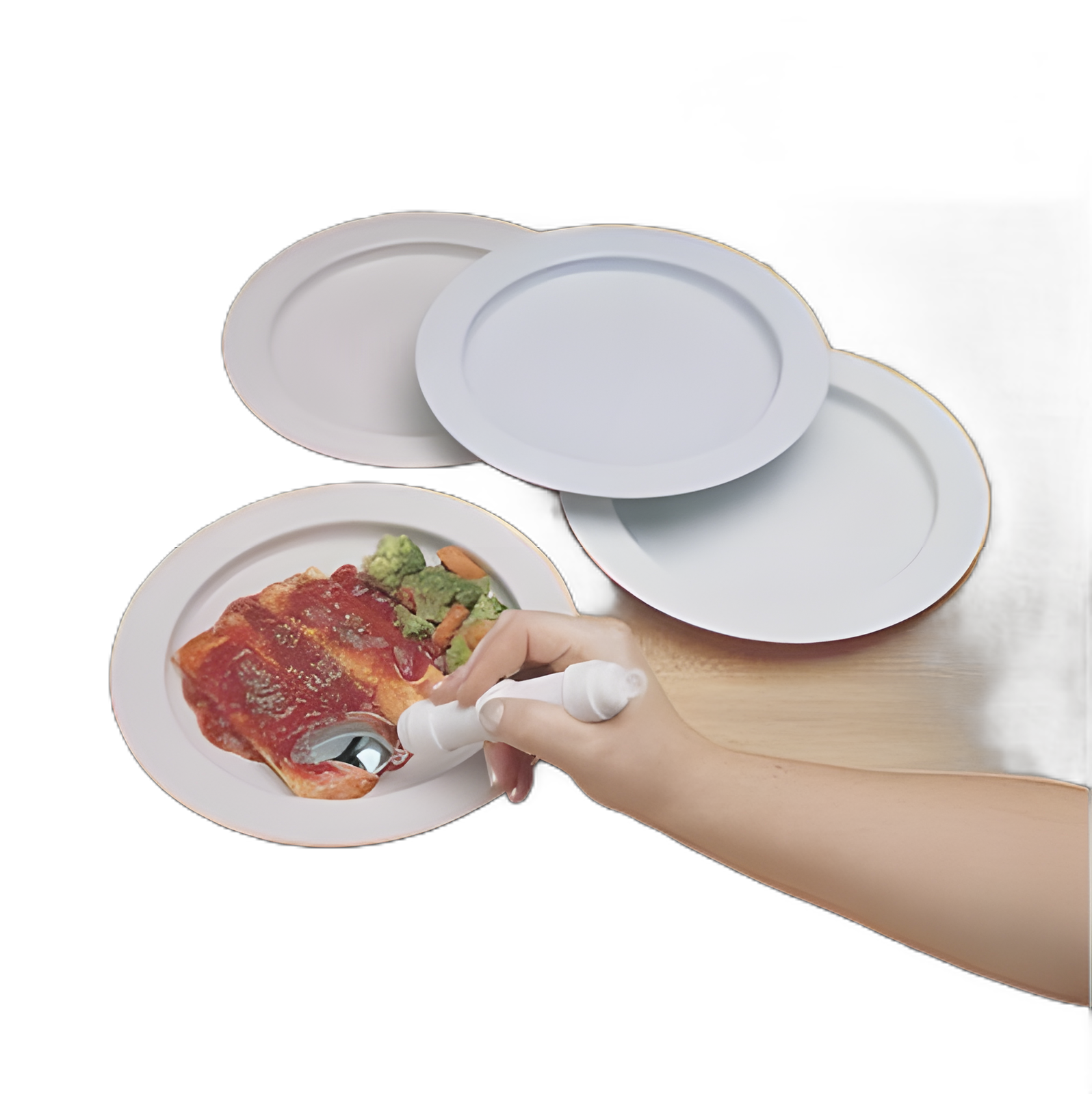 Plate Inner Lip™ Sandstone Reusable Plastic 9 Inch Diameter - 62-0111-12