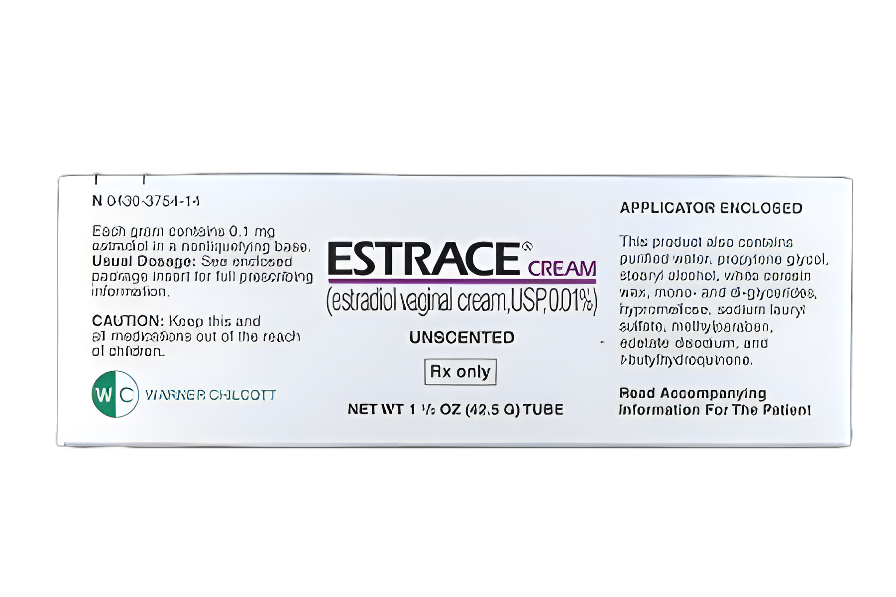 Estrace® Estradiol 0.01% Cream Tube 42.5 Gram