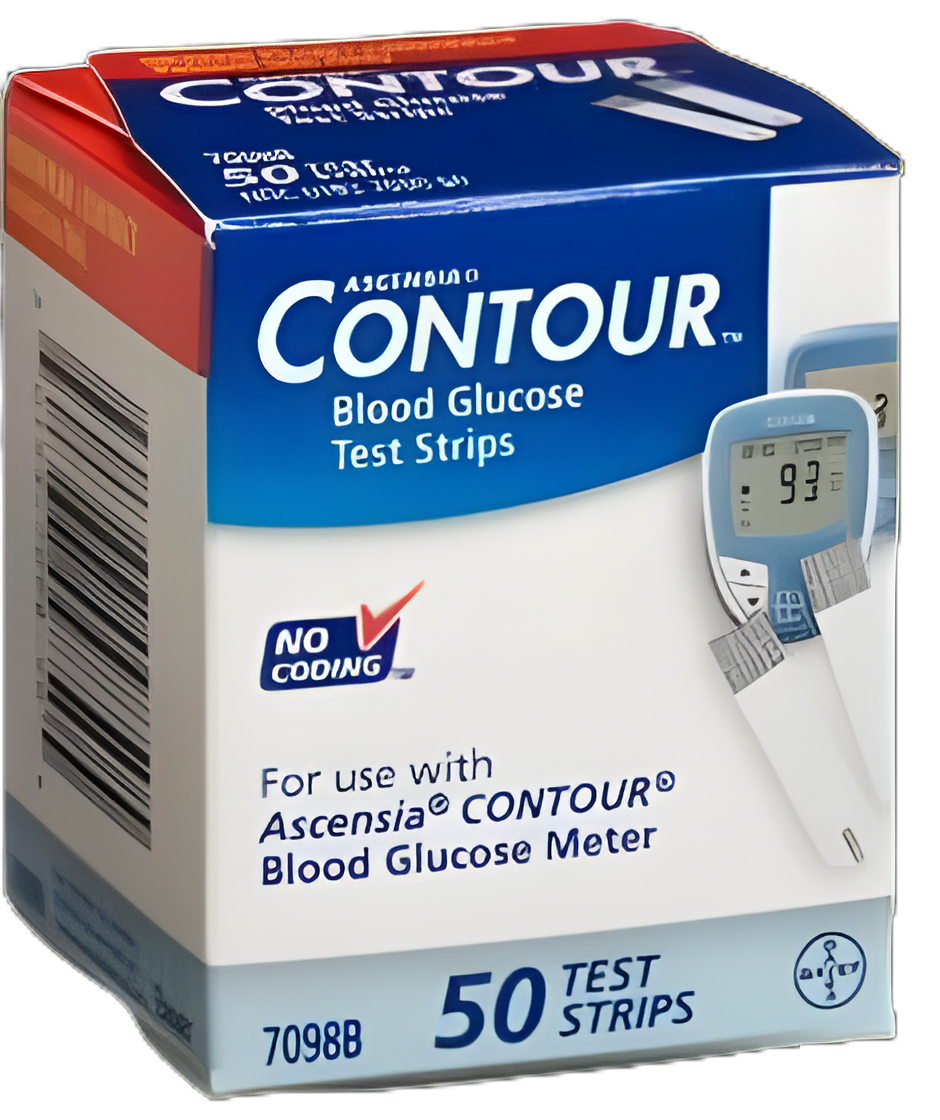 Blood Glucose Test Strips Ascensia® Contour® 50 Strips per Pack - 7098
