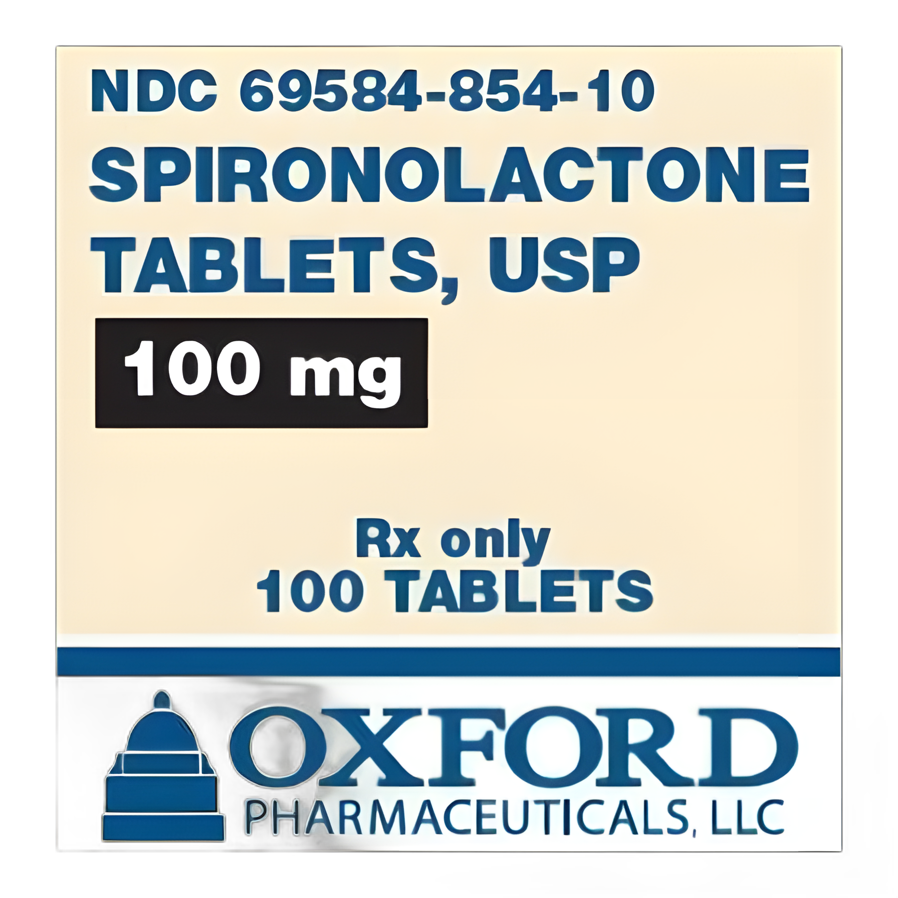 Spironolactone 100 mg Tablet Bottle 100 Tablets