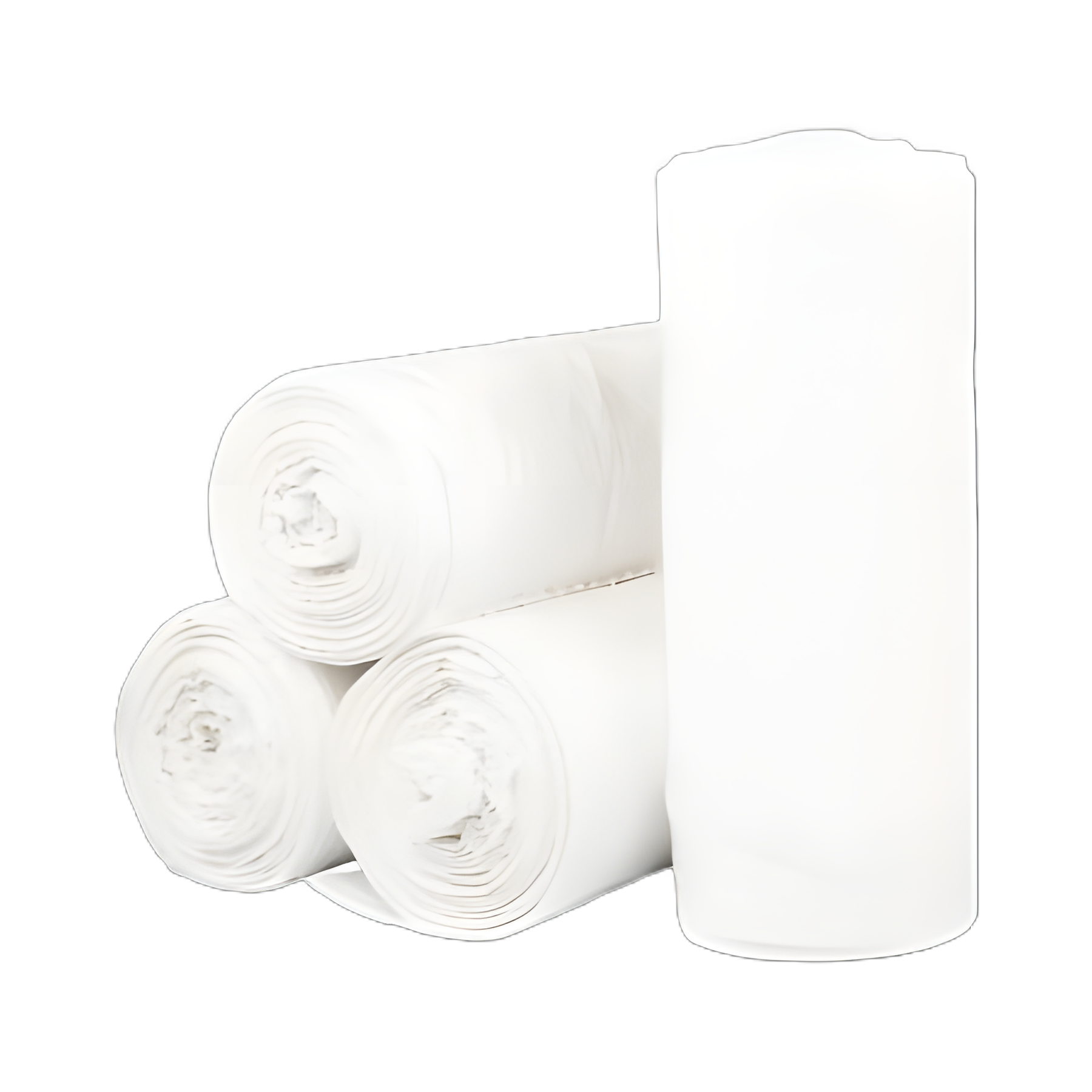 McKesson 30 Gallon White Trash Bags, LLDPE 0.80 mil, Coreless Roll - Medical Grade