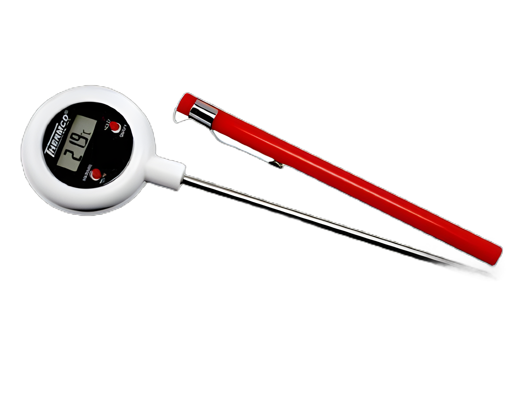 Thermco® Digital Water-Resistant Thermometer with Stainless Steel Probe - Dual Fahrenheit/Celsius Reading