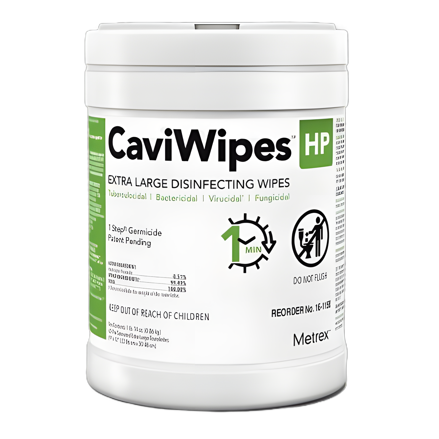 CaviWipes™ HP XL Surface Disinfectant Cleaner Peroxide Based Manual Pull Wipe 65 Count Canister Scented NonSterile