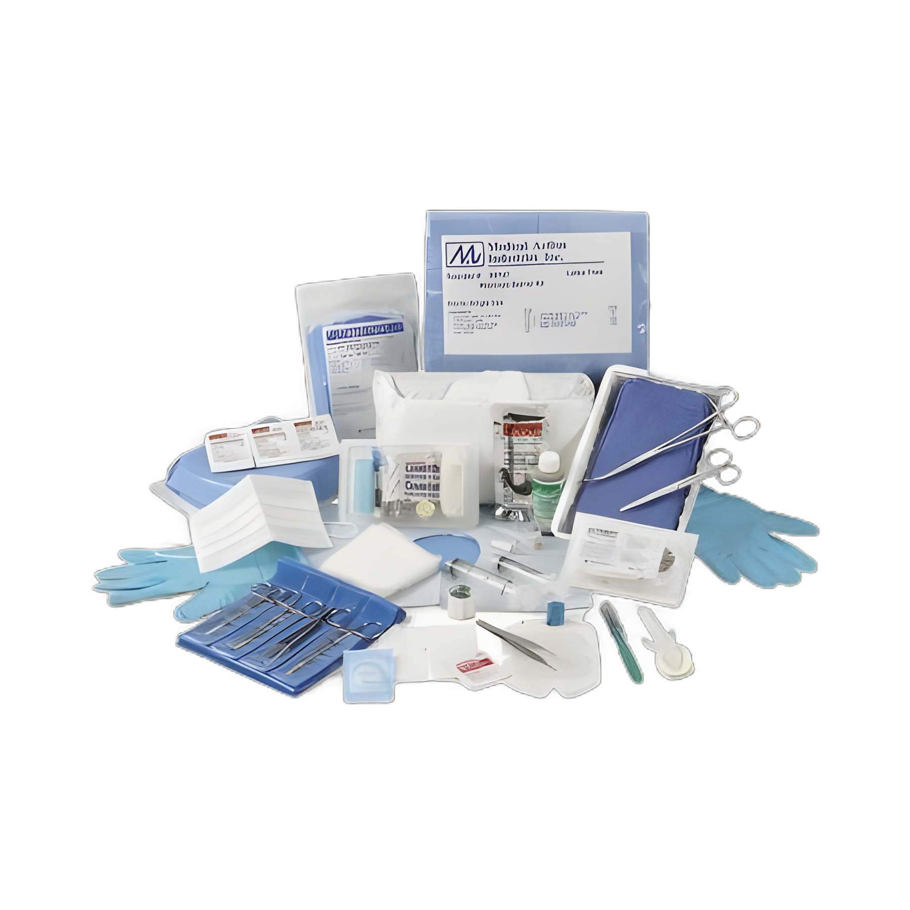 Sharp Debridement Procedure Tray (1) Medium Alcohol Prep Pad, (1) Medium Povidone Iodine Prep Pad, (1) 3 X 3 Inch 12-Ply Gauze Sponge, (1) Pair Exam Gloves, Medium, Powder-Free, (1) # 15 Scalpel, (1) 4-3/4 Inch Iris Scissors, (1) 5 Inch Wire Form Thumb Tissue Forceps