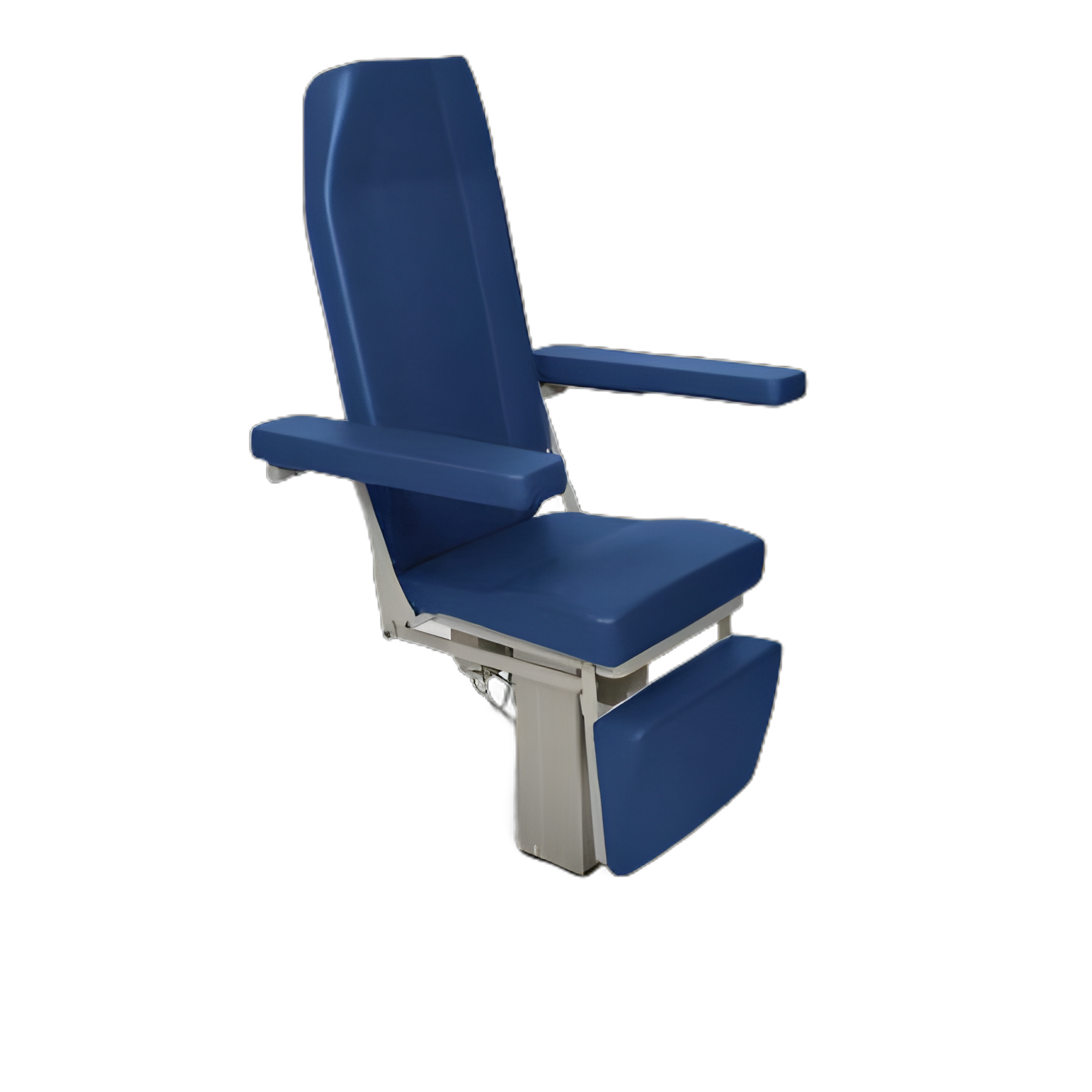 Power Blood Drawing Chair Model 8678 with Self-Leveling Armrests in Midnight Blue