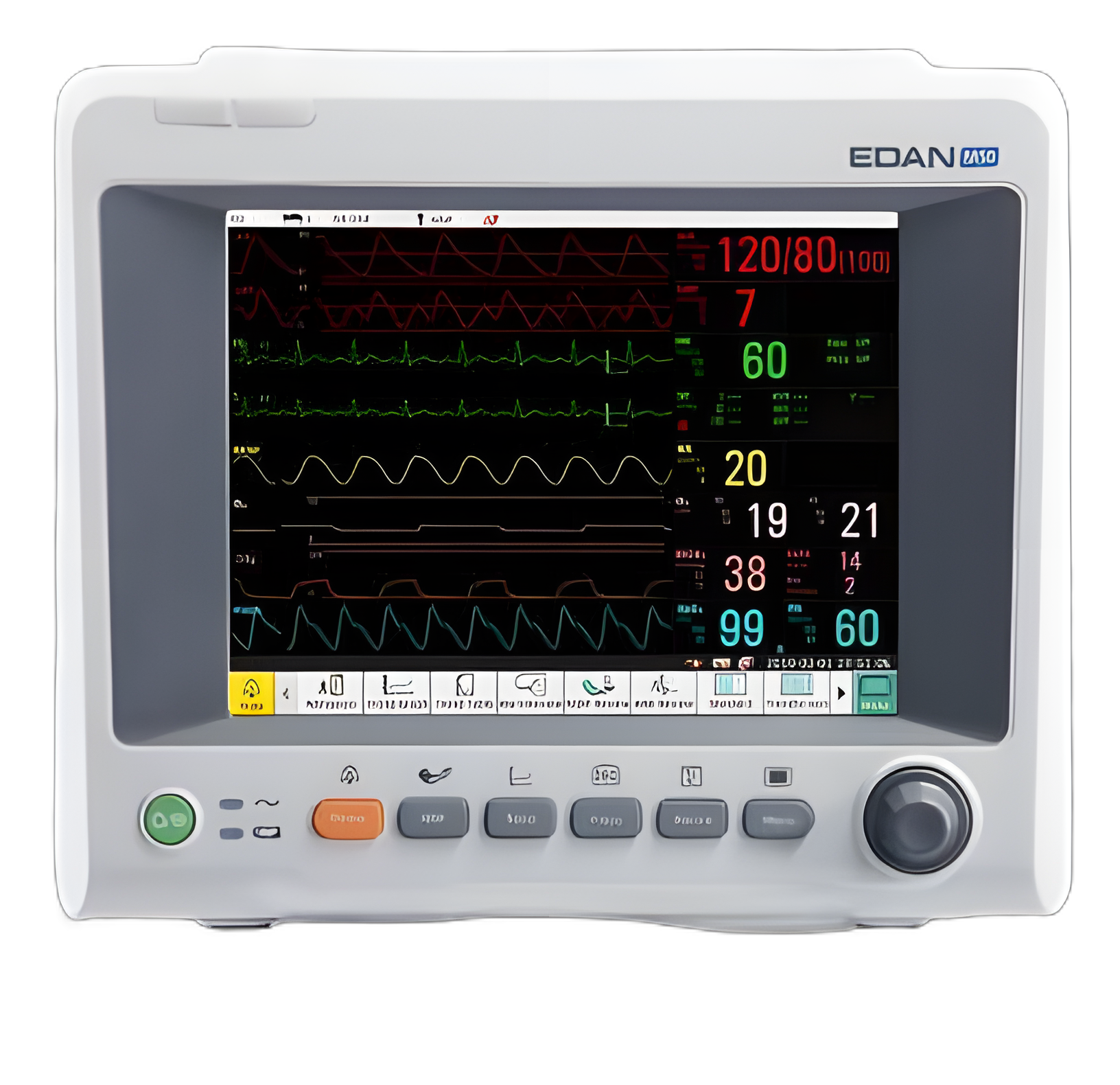 EdanUSA & MDPro CO2 Patient Monitor with Vitals Monitoring - AC/Battery Powered