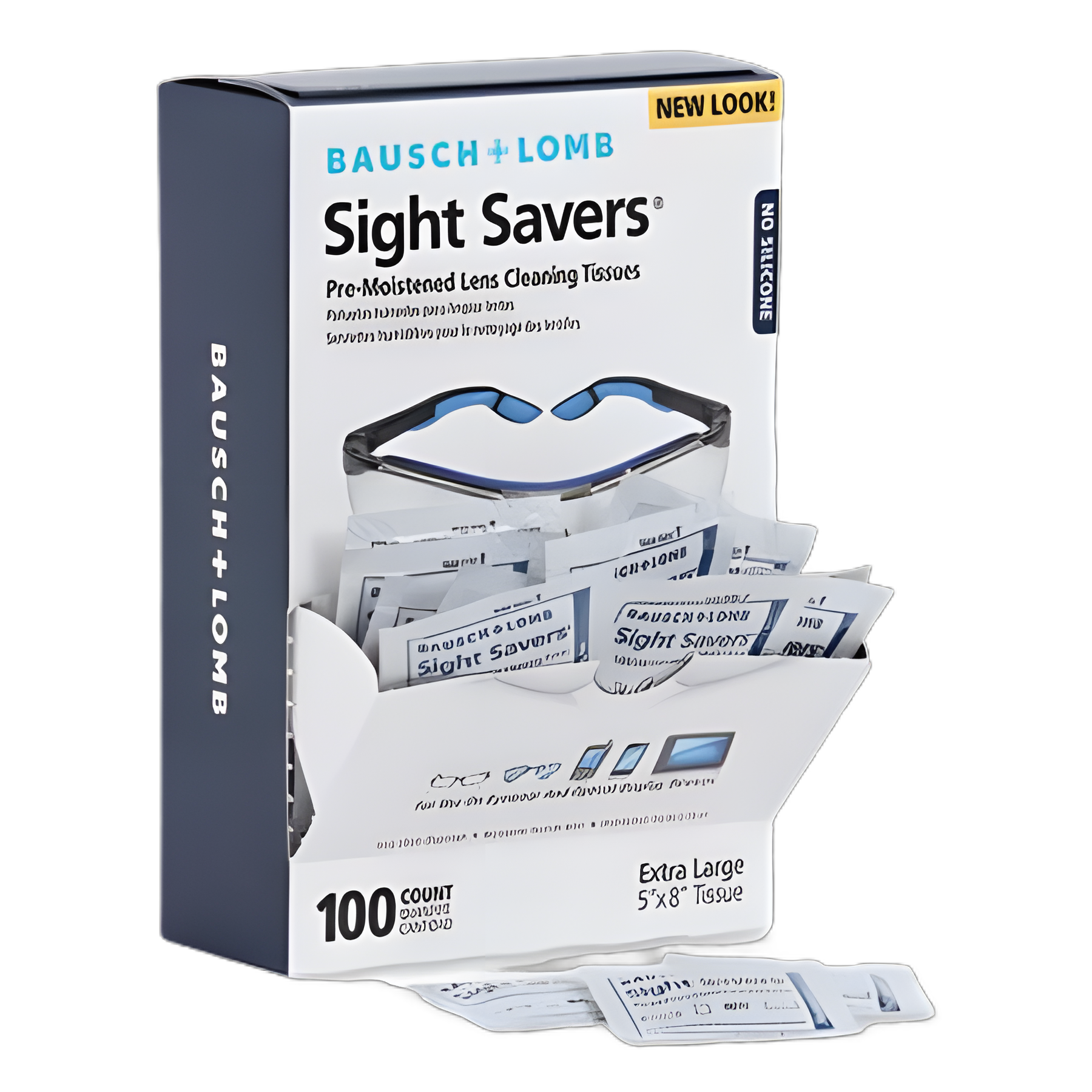 Sight Savers Premoistened Lens Cleaning Tissues, 8 x 5, 100/Box