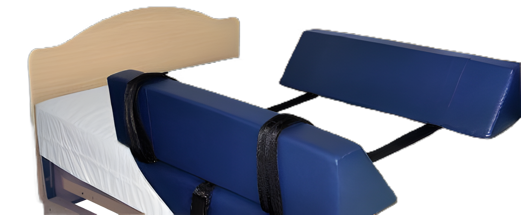 Foam Bed Bolster for Fall Prevention with Hook and Loop Strap - 34x7x8 Inch