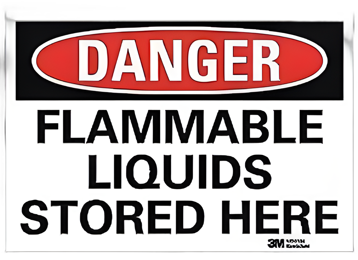 Flammable Liquids Caution Wall Sign for Medical Facilities - 34MV33