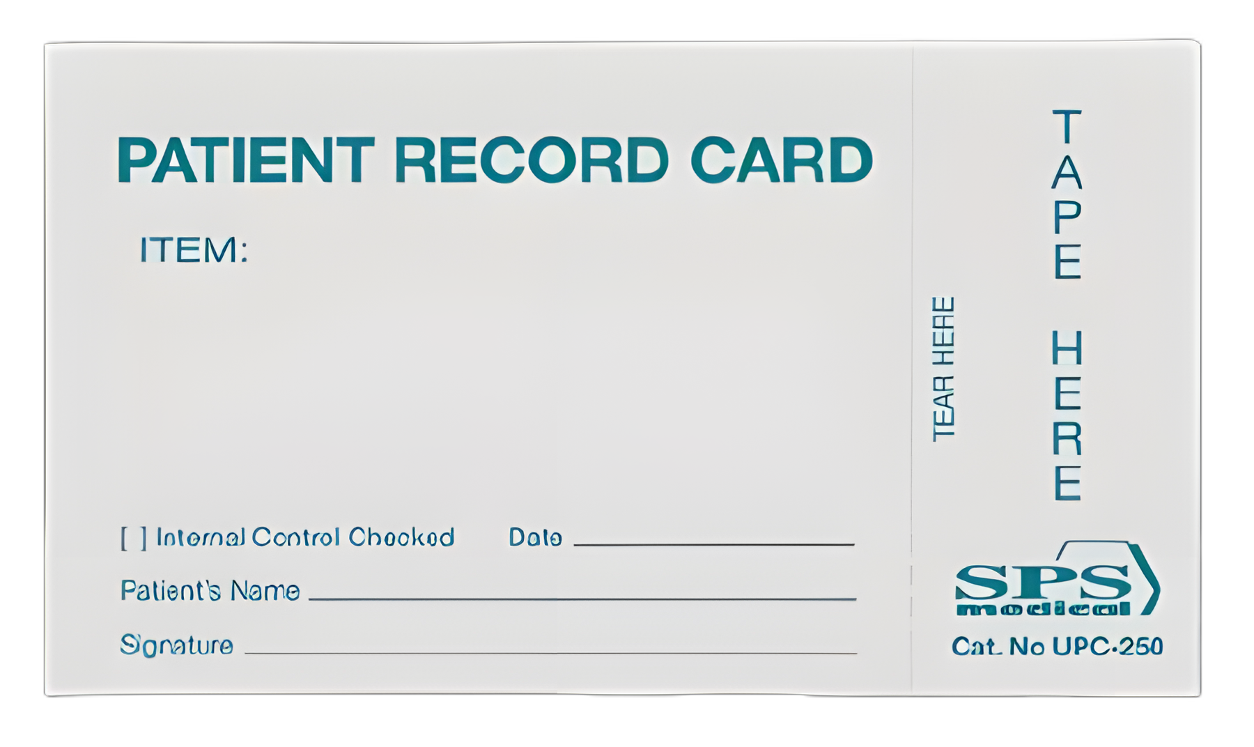 Sterilization Record Card Steam / EO Gas / Gas Plasma