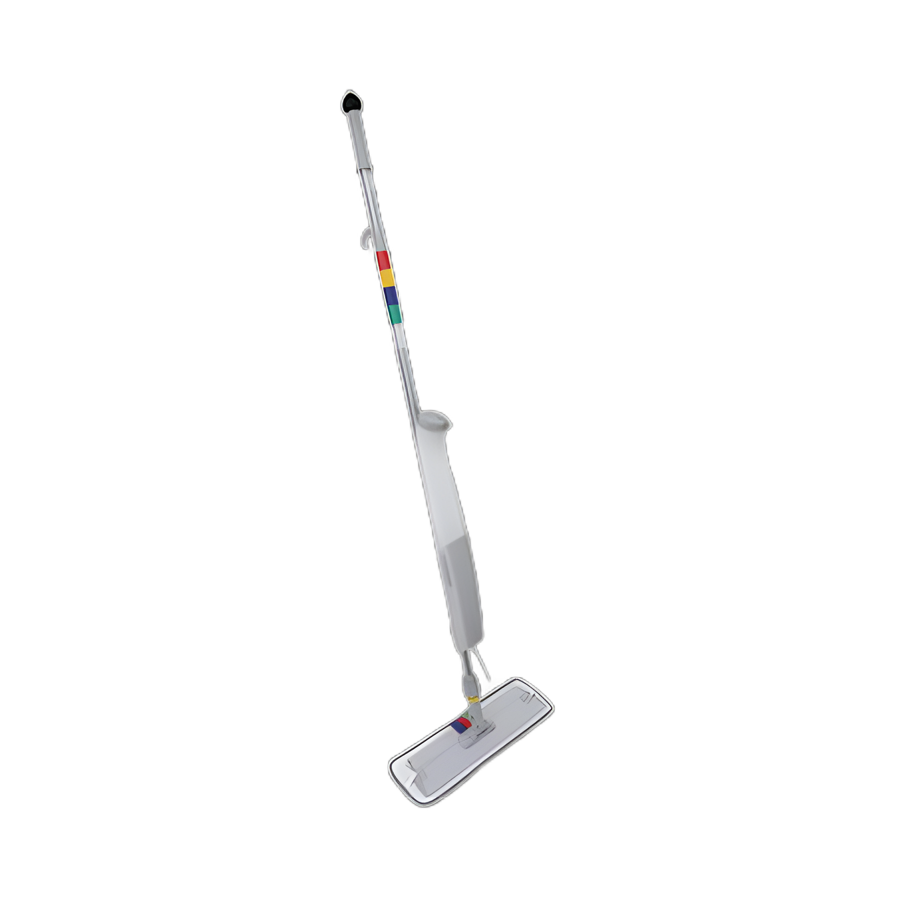 Bucketless Microfiber Mop System, 5 x 18 Blue Microfiber Head, 59" Gray Aluminum/Polypropylene Handle