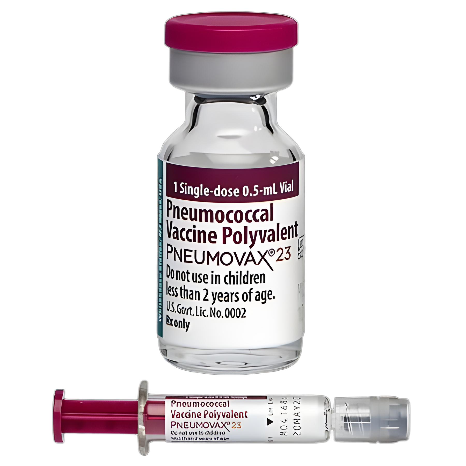 Pneumovax® 23 Pneumonia Vaccine Indicated for People 50 Years of Age and Older Pneumococcal 23 Vaccine Polyvalent 25 mcg / 0.5 mL Injection Prefilled Syringe 0.5 mL