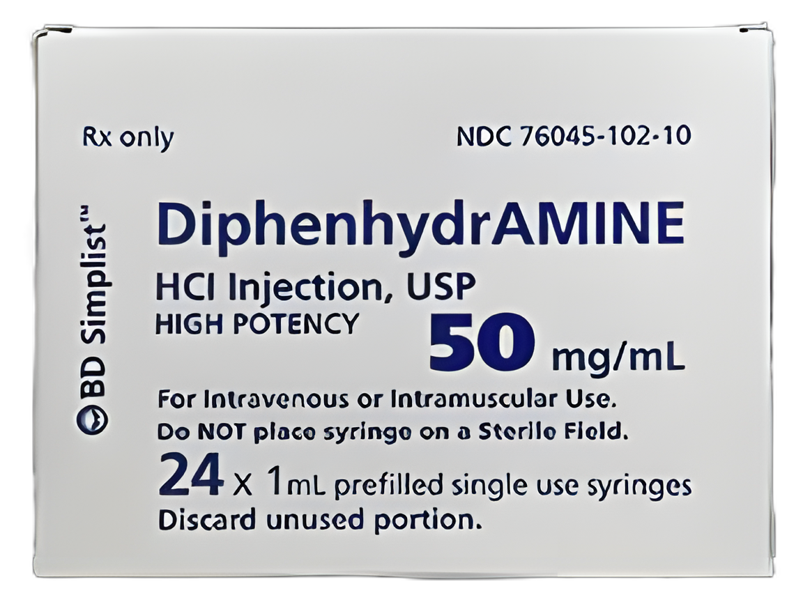 Diphenhydramine HCl 50 mg/mL Injection Prefilled Syringe - Fresenius USA