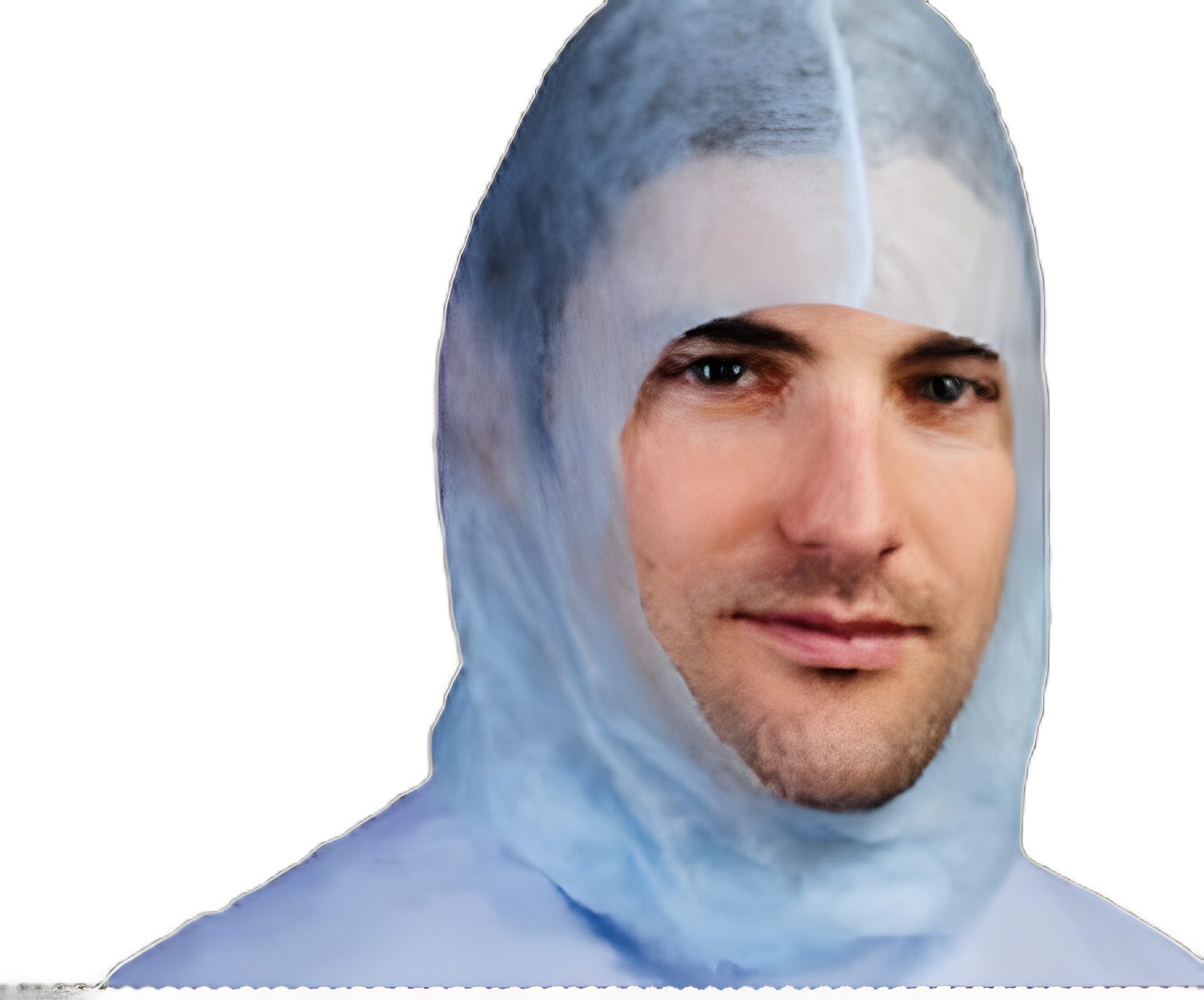 Surgical Hood One Size Fits Most White Elastic Closure