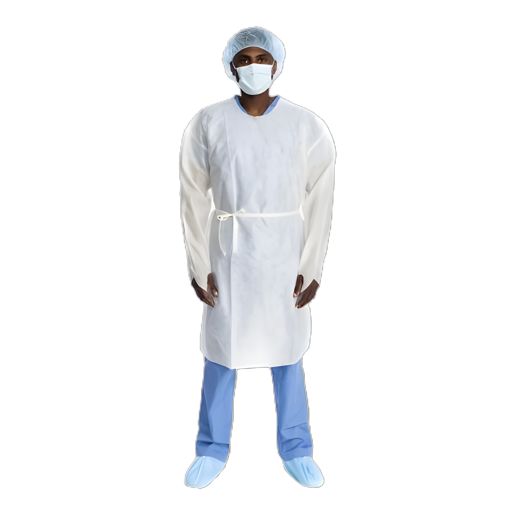 Protective Procedure Gown Halyard Large Yellow NonSterile AAMI Level 2 Disposable